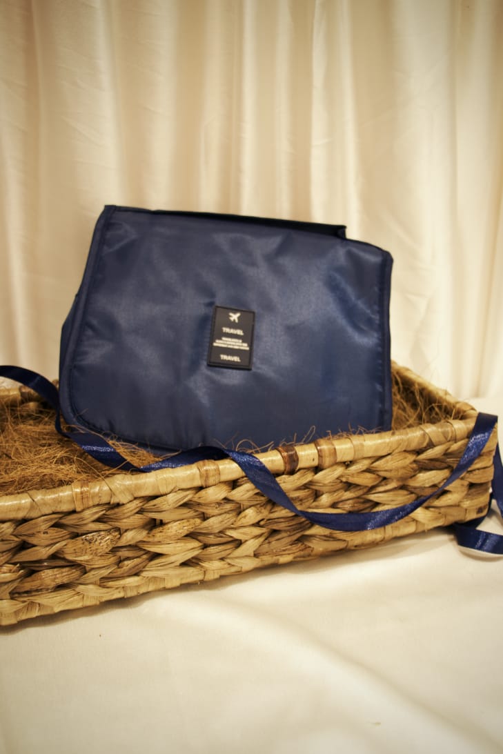 Navy Blue Hanging Travel Organizer Pouch