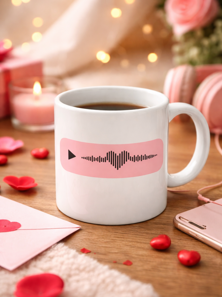 Valentine Printed Mug with Song Label
