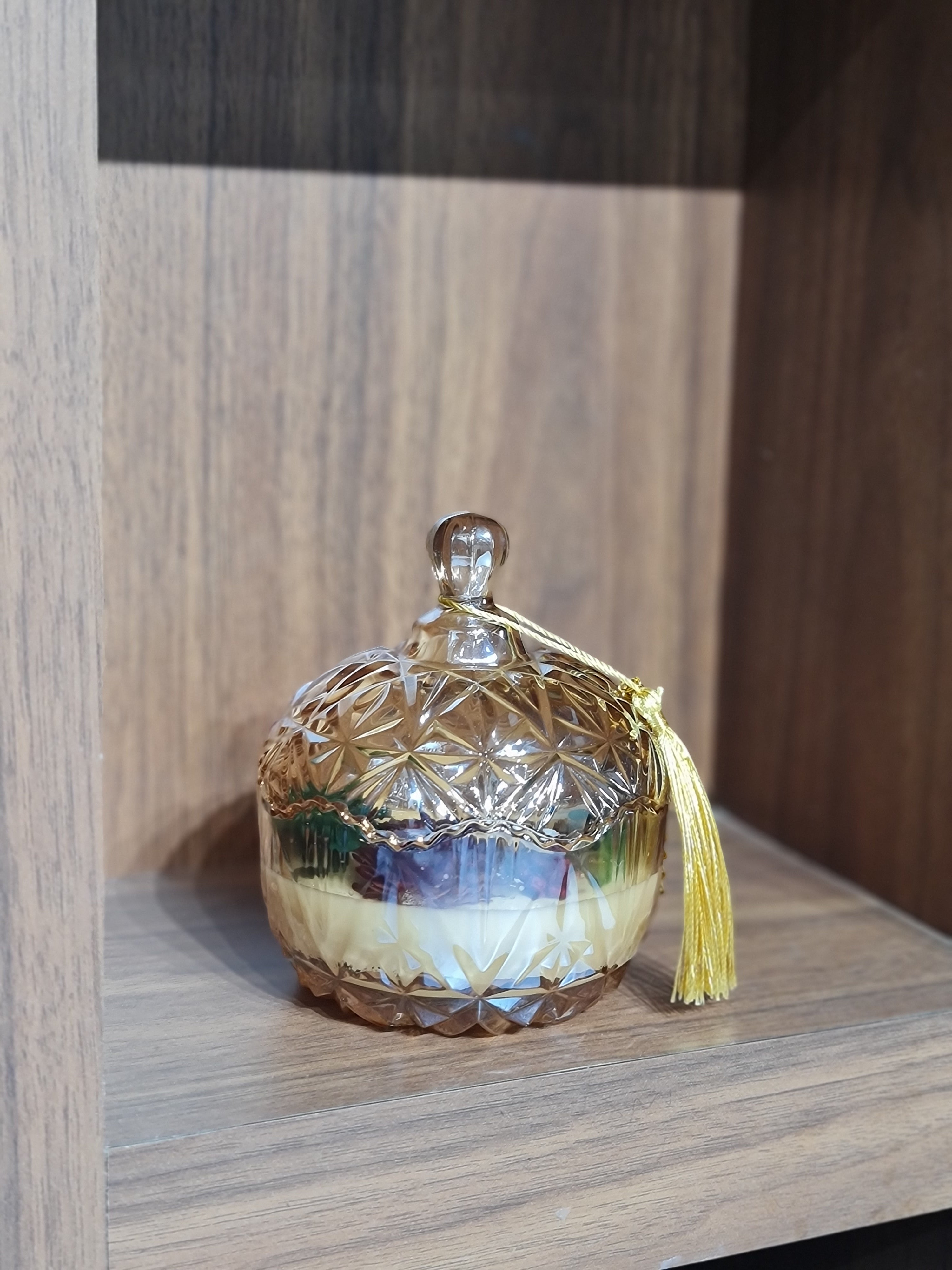 Aromatherapy scented candle with Decorative Glass Jar - Gift for Her, Women's day special