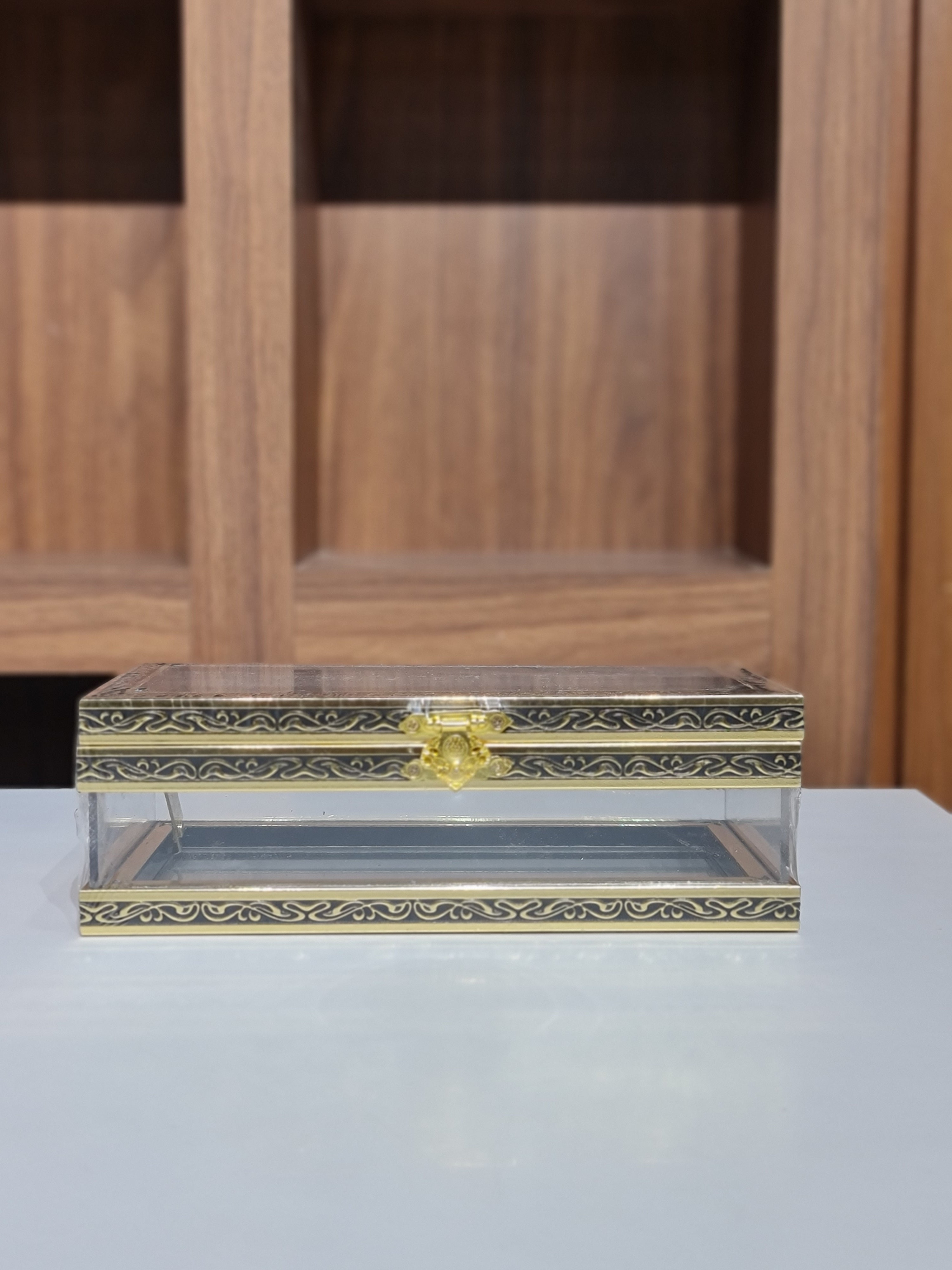 Acrylic Gift Box - Gold Border & Acrylic Base