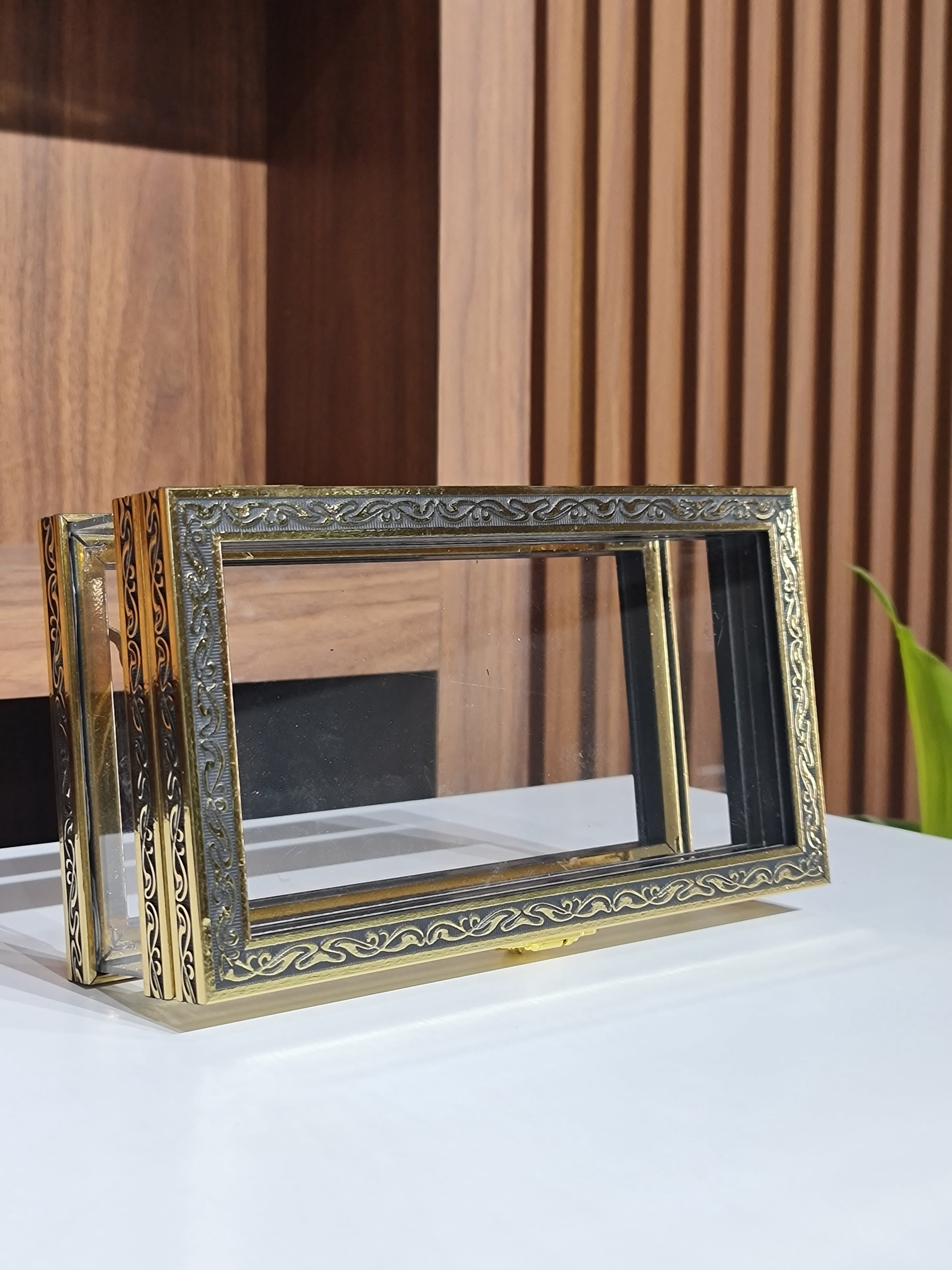 Acrylic Gift Box - Gold Border & Acrylic Base