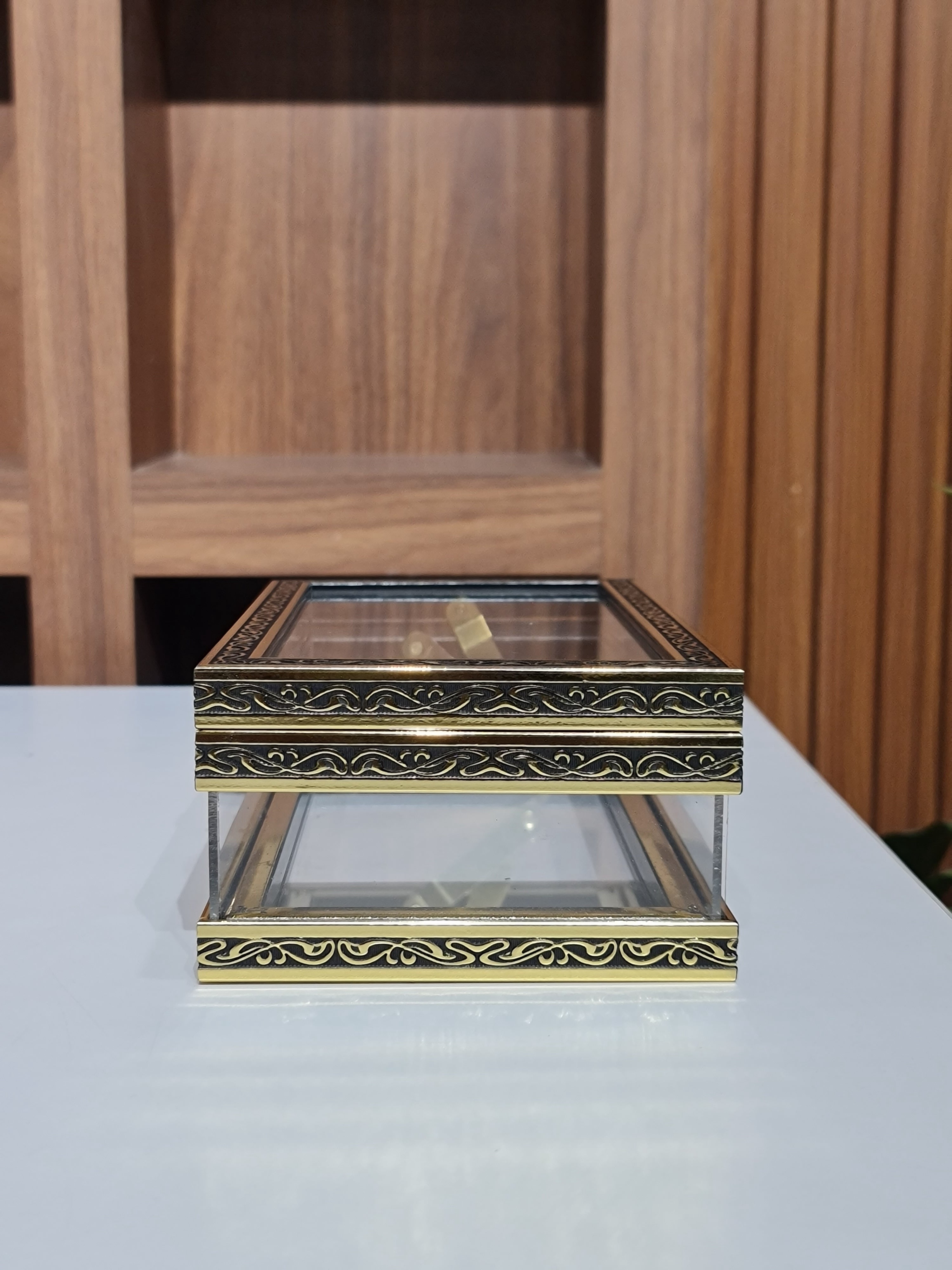 Acrylic Gift Box - Gold Border & Acrylic Base
