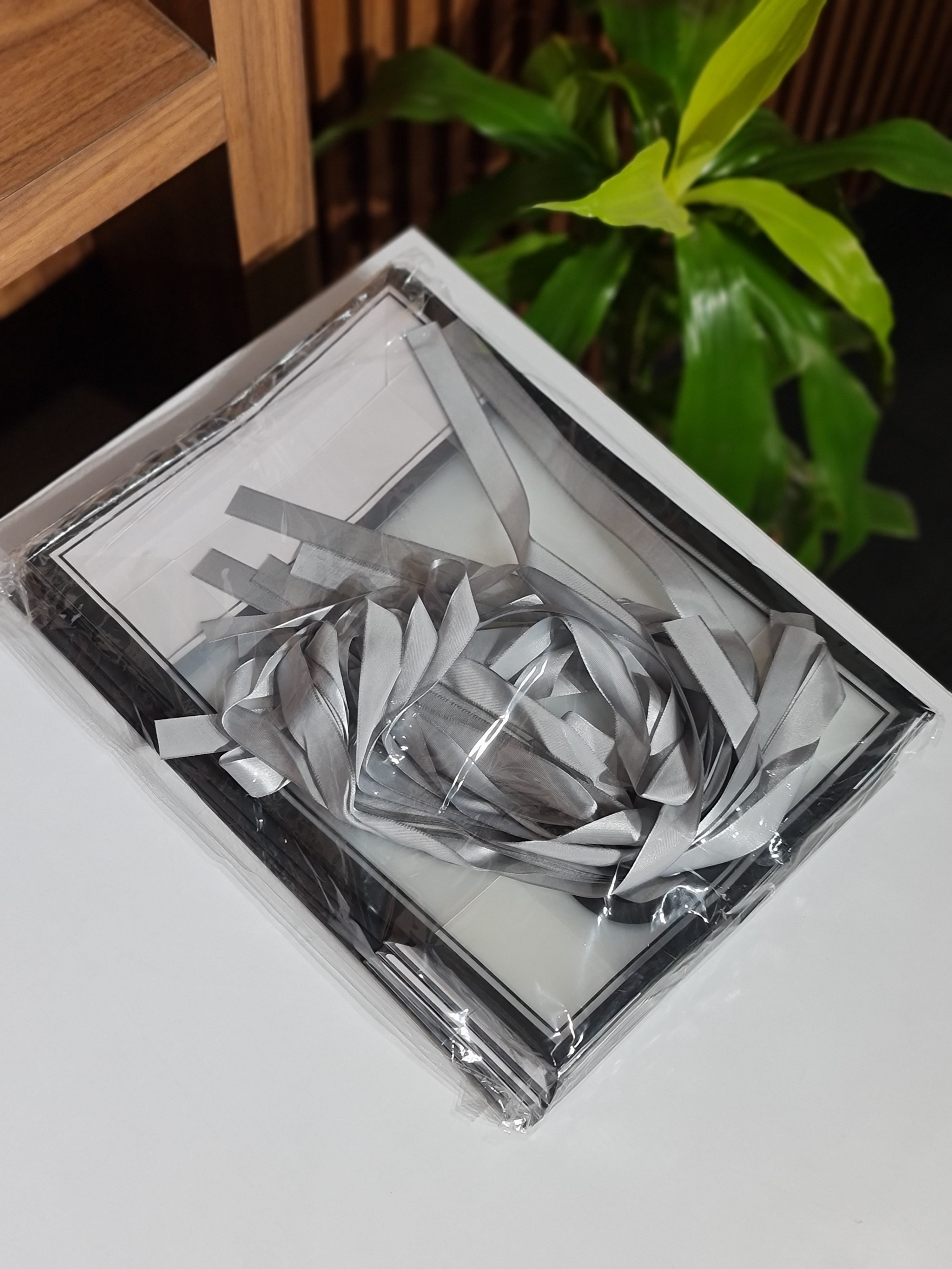 Pack of 12 Gift Bags with Ribbon- Reusable Transparent Goodie Bags