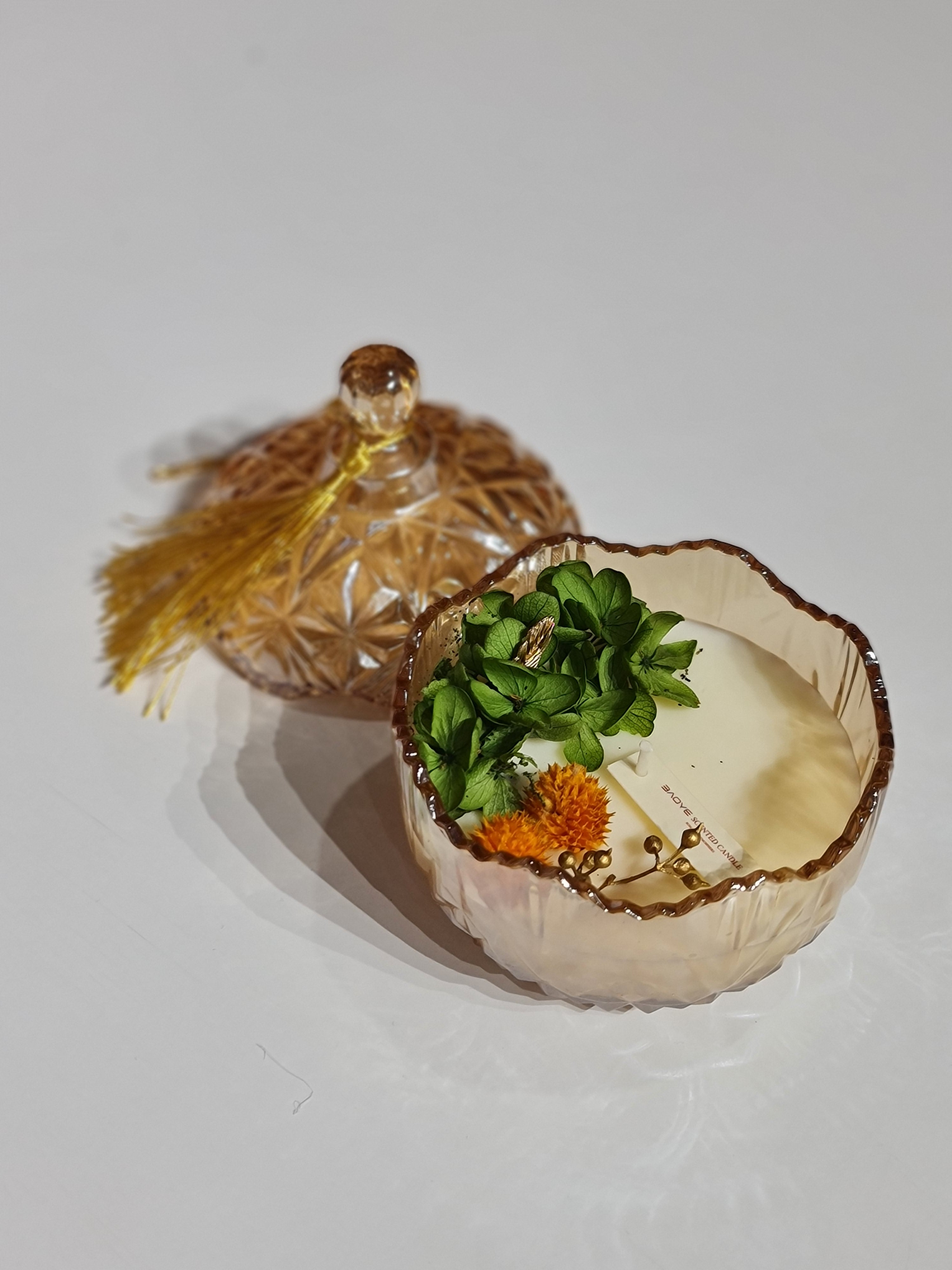 Aromatherapy scented candle with Decorative Glass Jar - Gift for Her, Women's day special