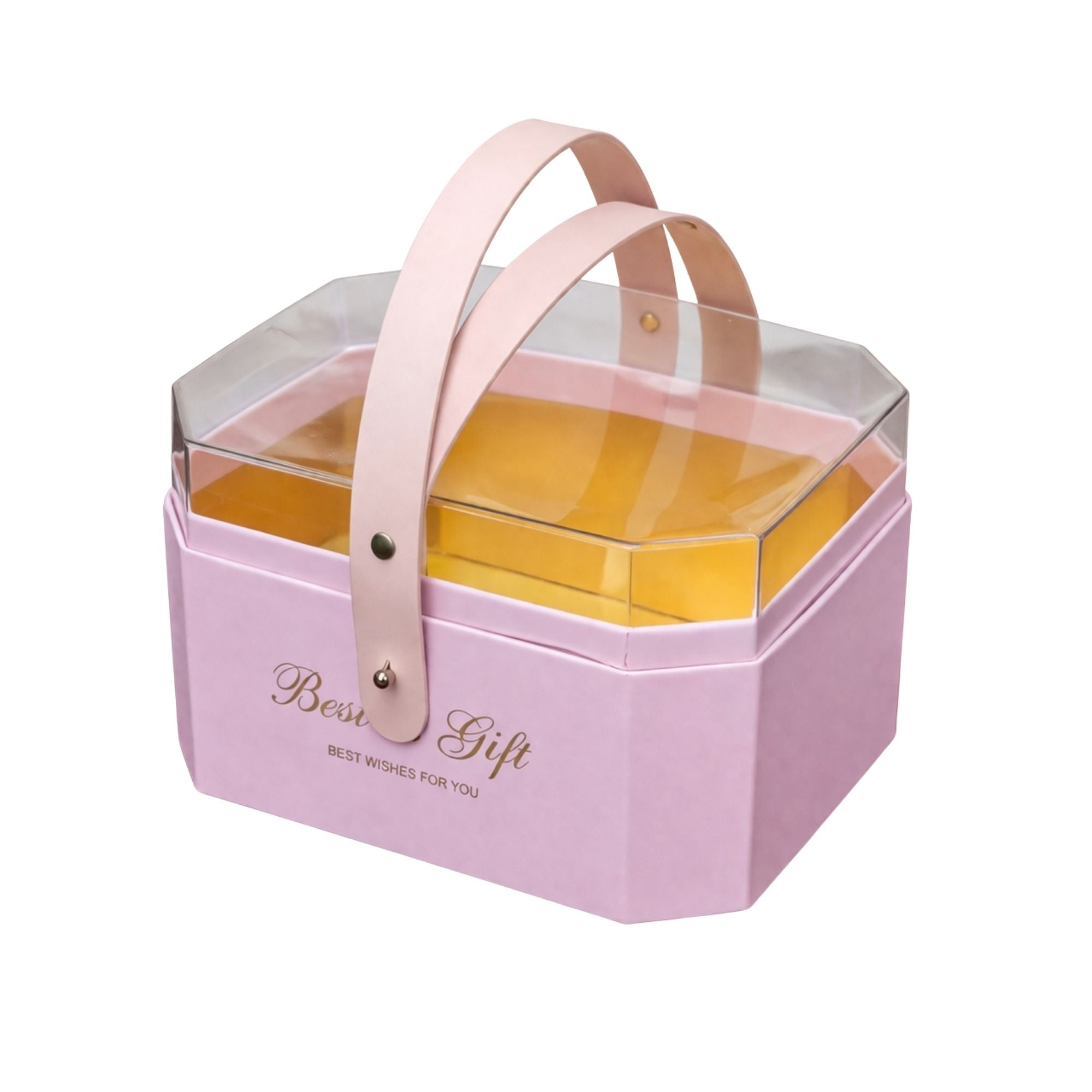 Buy Octagonal Gift Box with Clear Lid & Handle- Return Gift Box – Wraparts