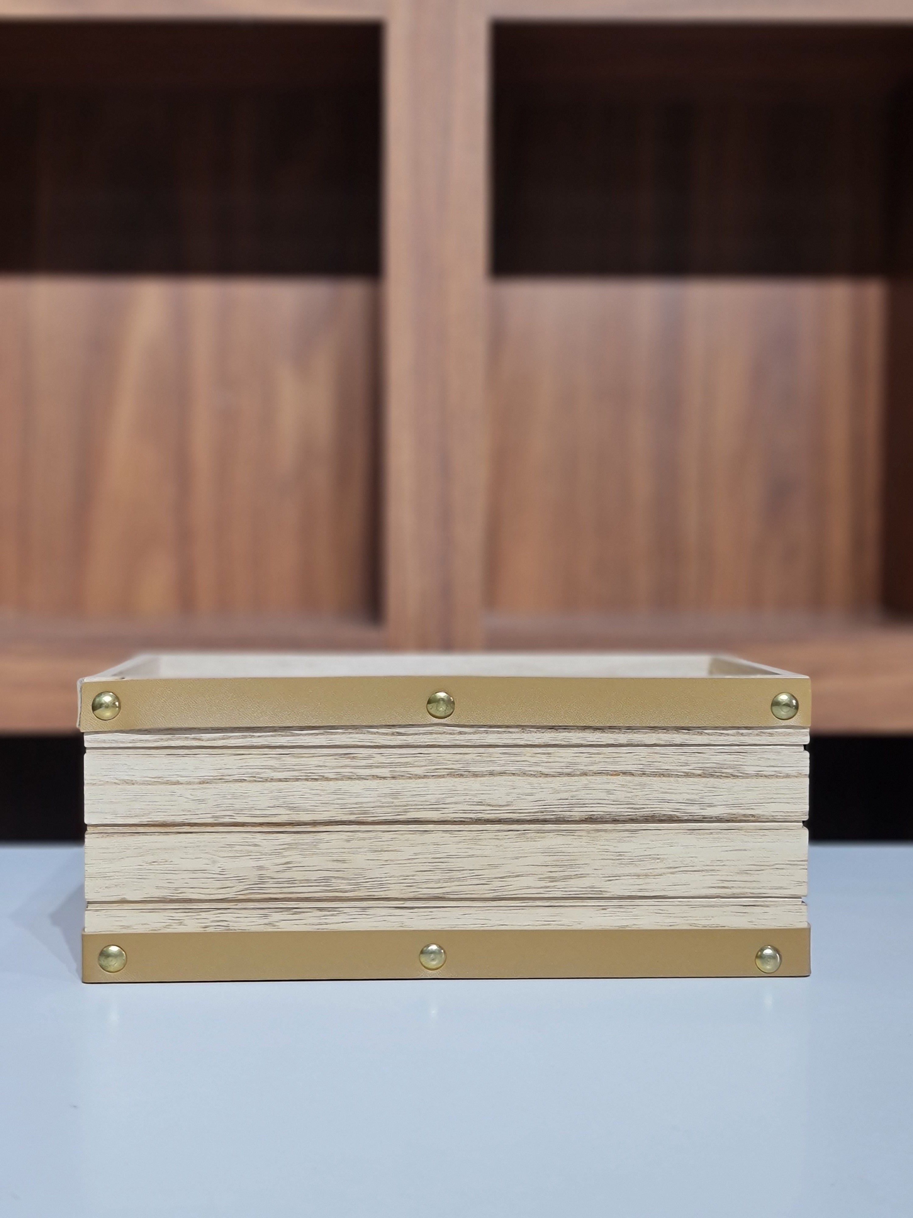 3-Piece Wooden Nesting Box Set Rectangular Farmhouse Storage Boxes