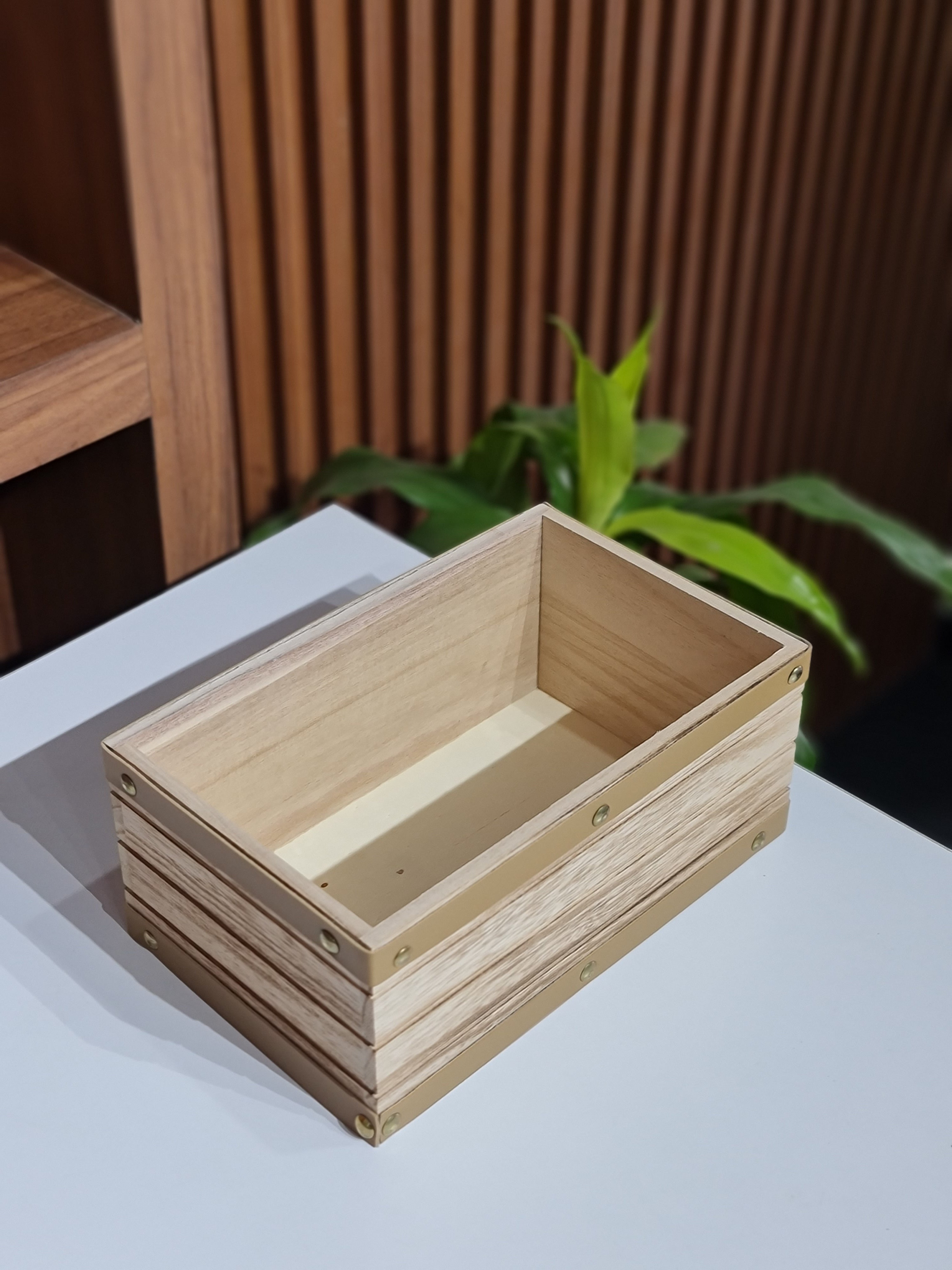 3-Piece Wooden Nesting Box Set Rectangular Farmhouse Storage Boxes