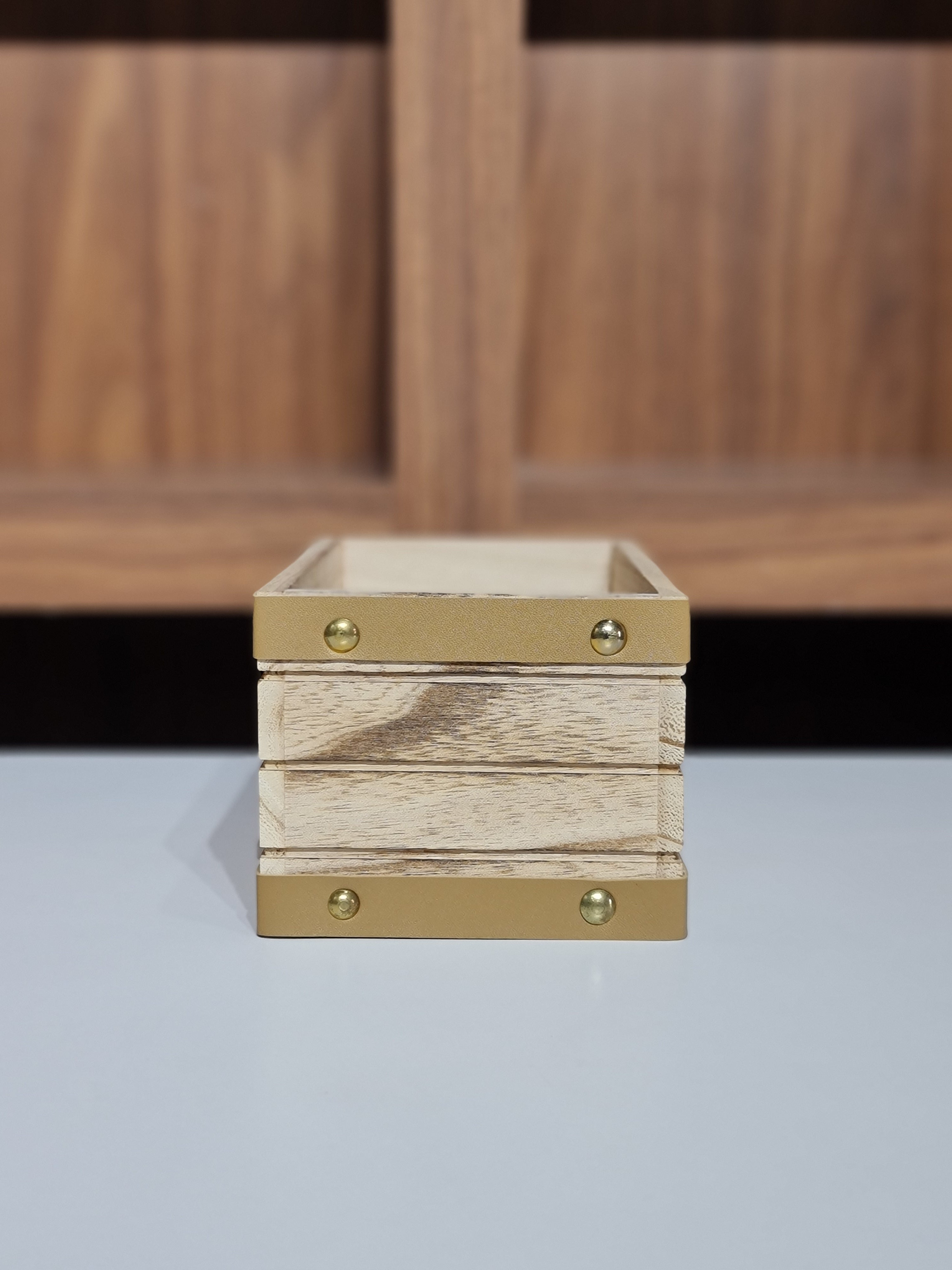 3-Piece Wooden Nesting Box Set Rectangular Farmhouse Storage Boxes