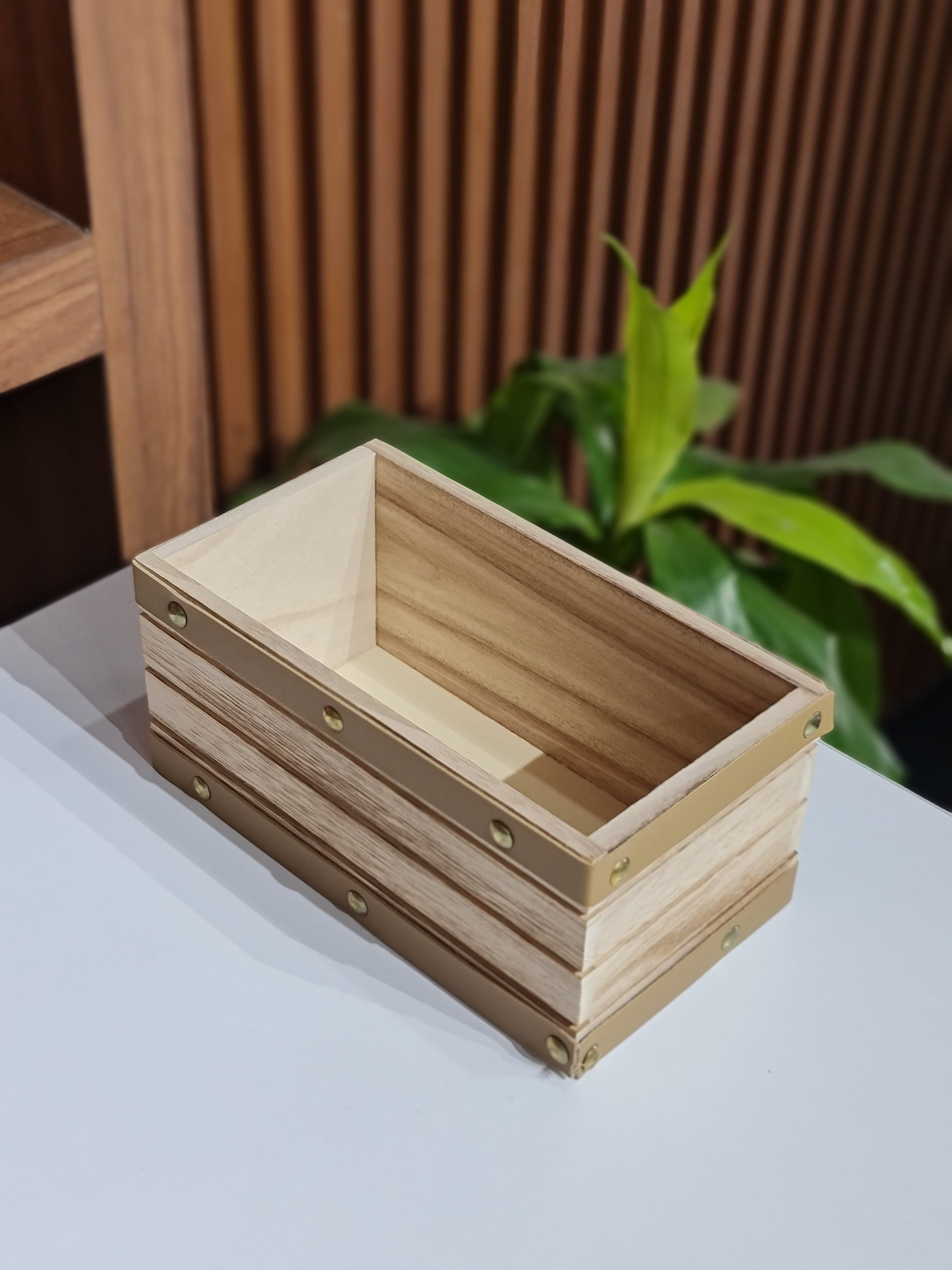 3-Piece Wooden Nesting Box Set Rectangular Farmhouse Storage Boxes