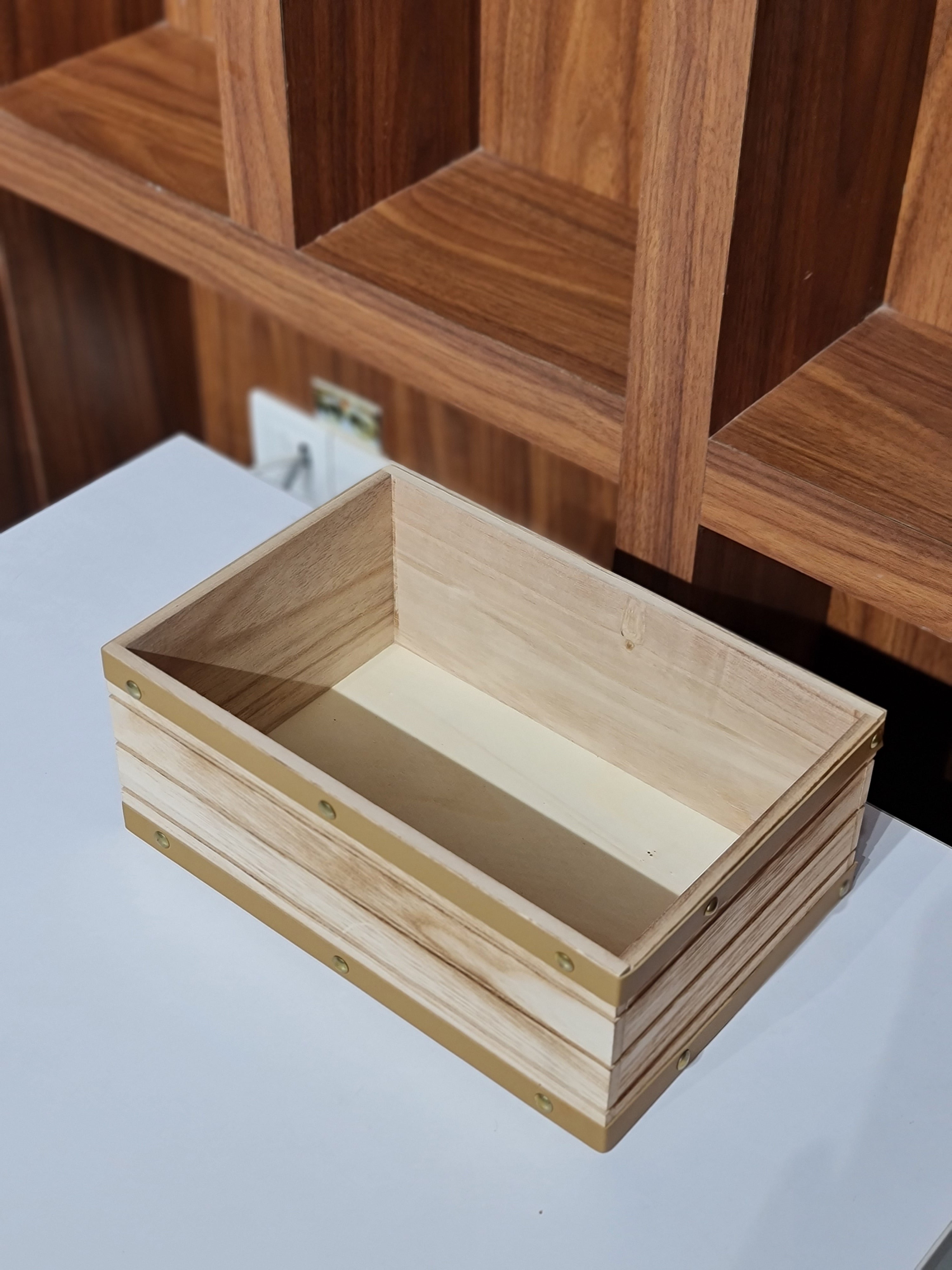 3-Piece Wooden Nesting Box Set Rectangular Farmhouse Storage Boxes