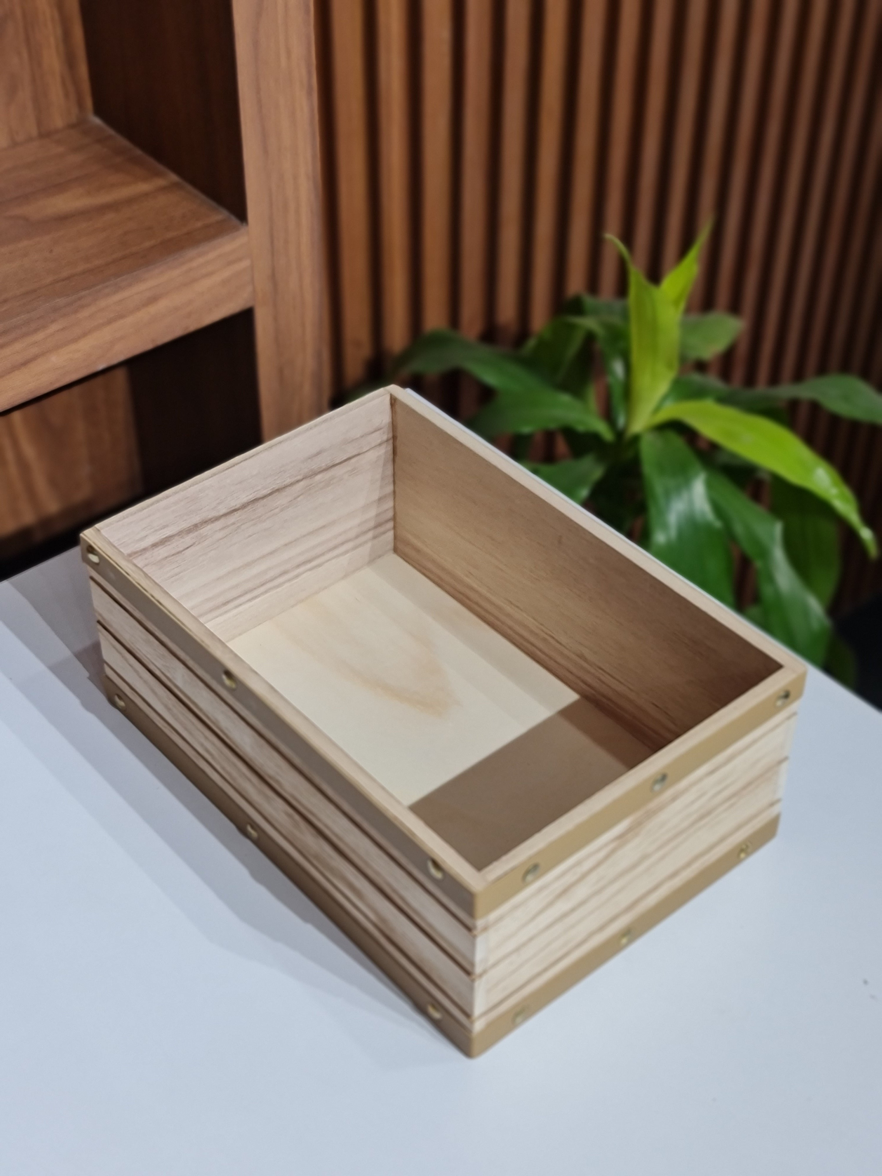 3-Piece Wooden Nesting Box Set Rectangular Farmhouse Storage Boxes