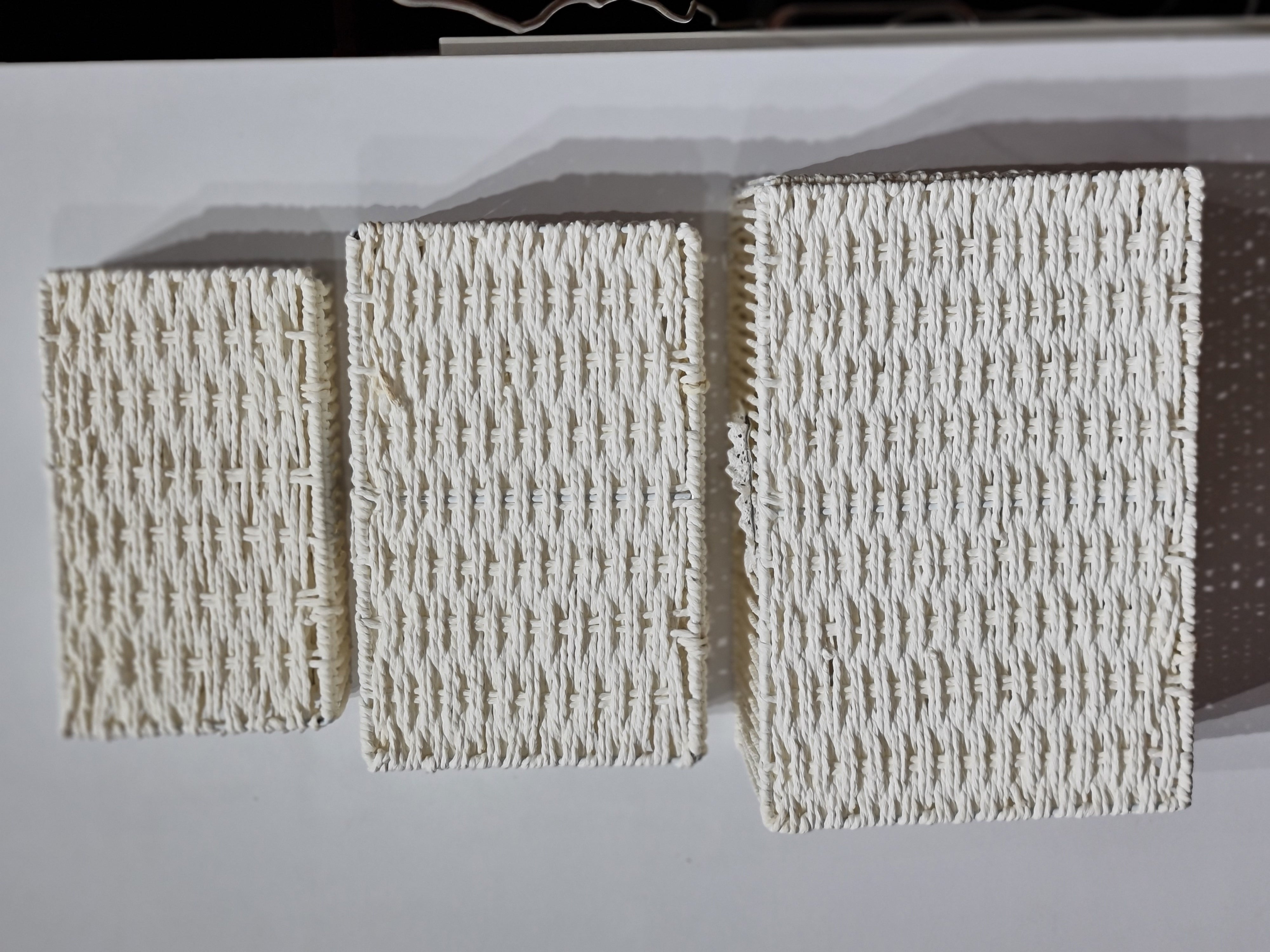 White Wicker Storage Basket with Lid — Small, Medium & Large