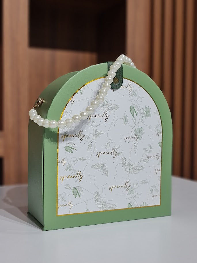 Pearl Handle Gift Box - Mint Green Wedding Return Gift, Bridesmaid boxes