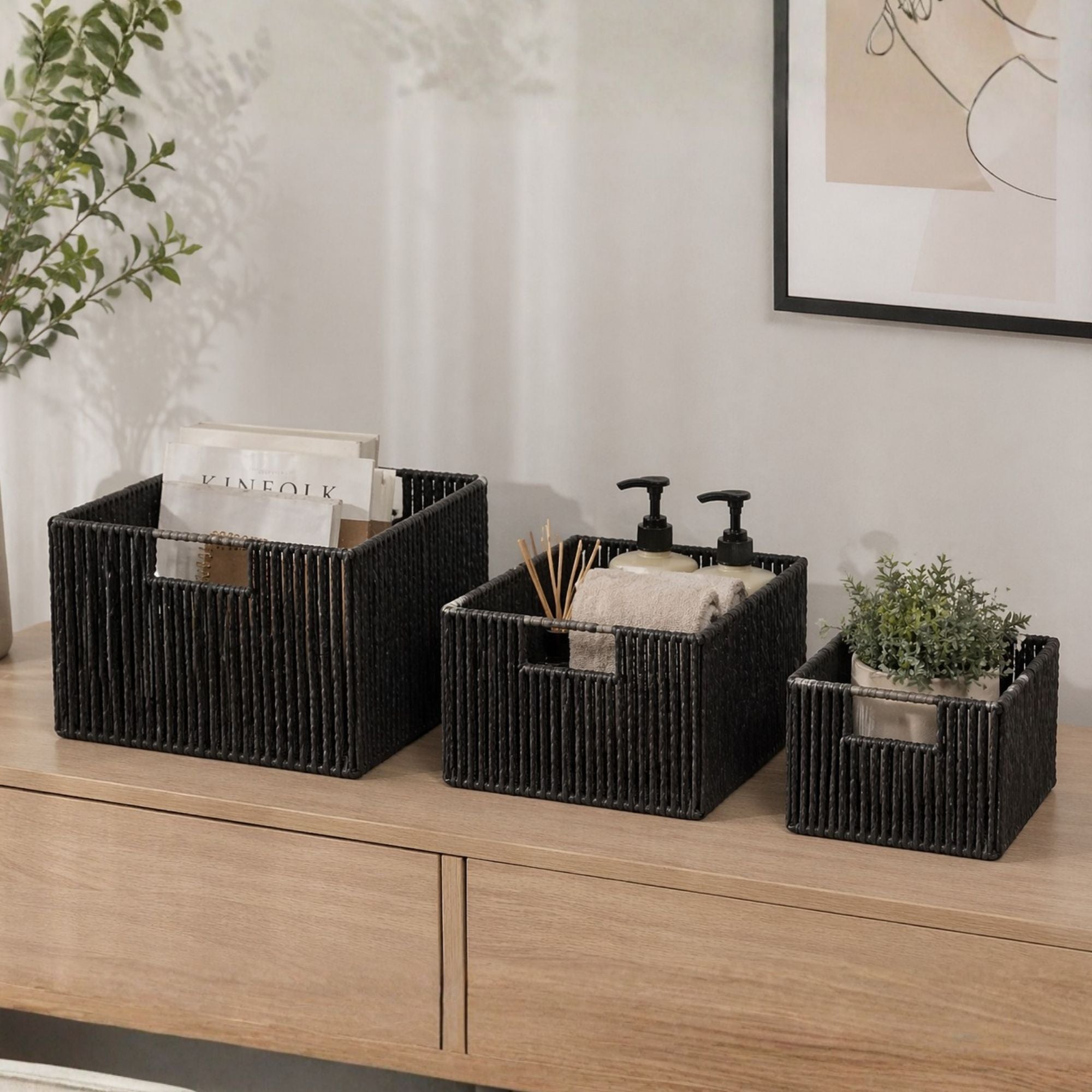 Set of 3 Handwoven Nesting Baskets