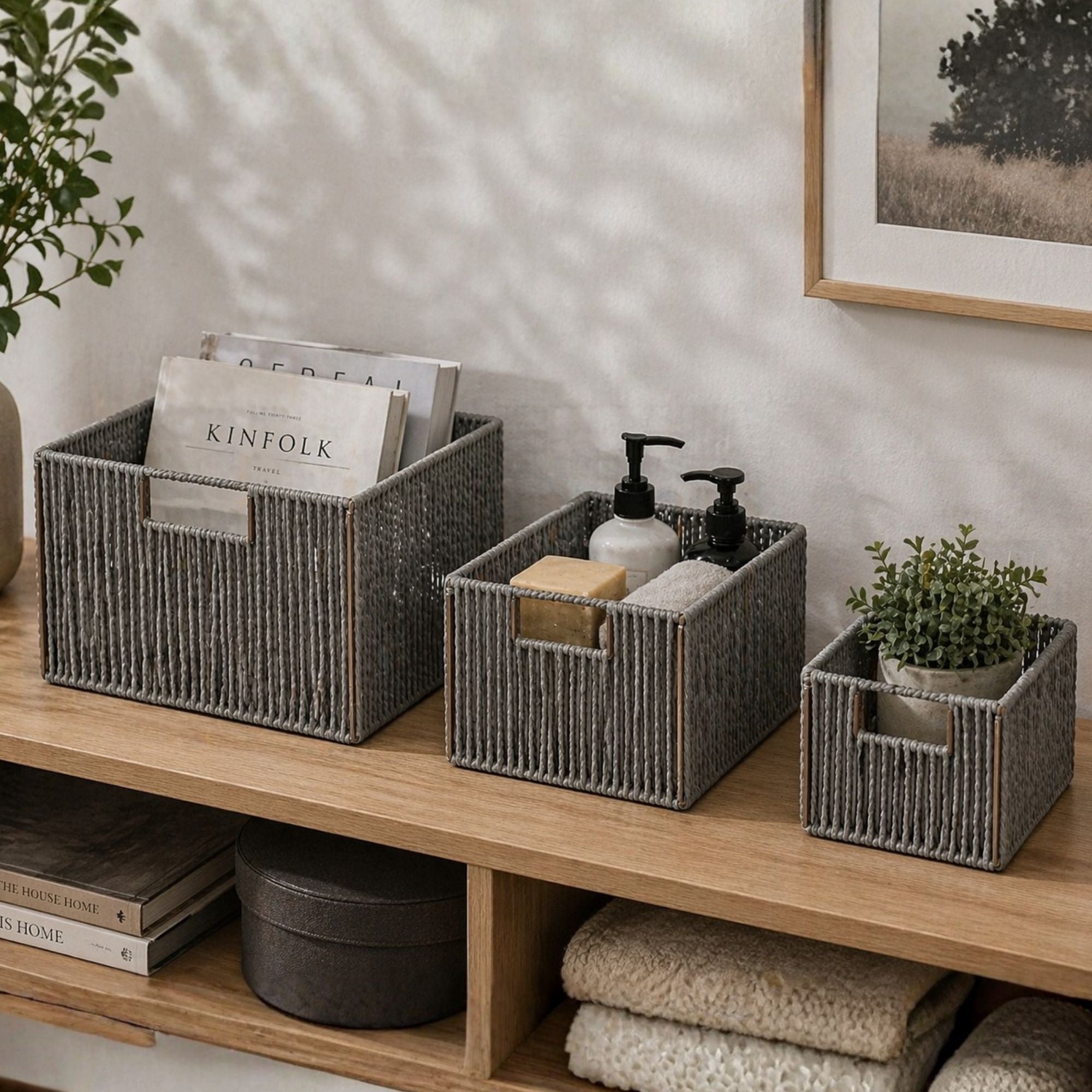 Set of 3 Handwoven Nesting Baskets