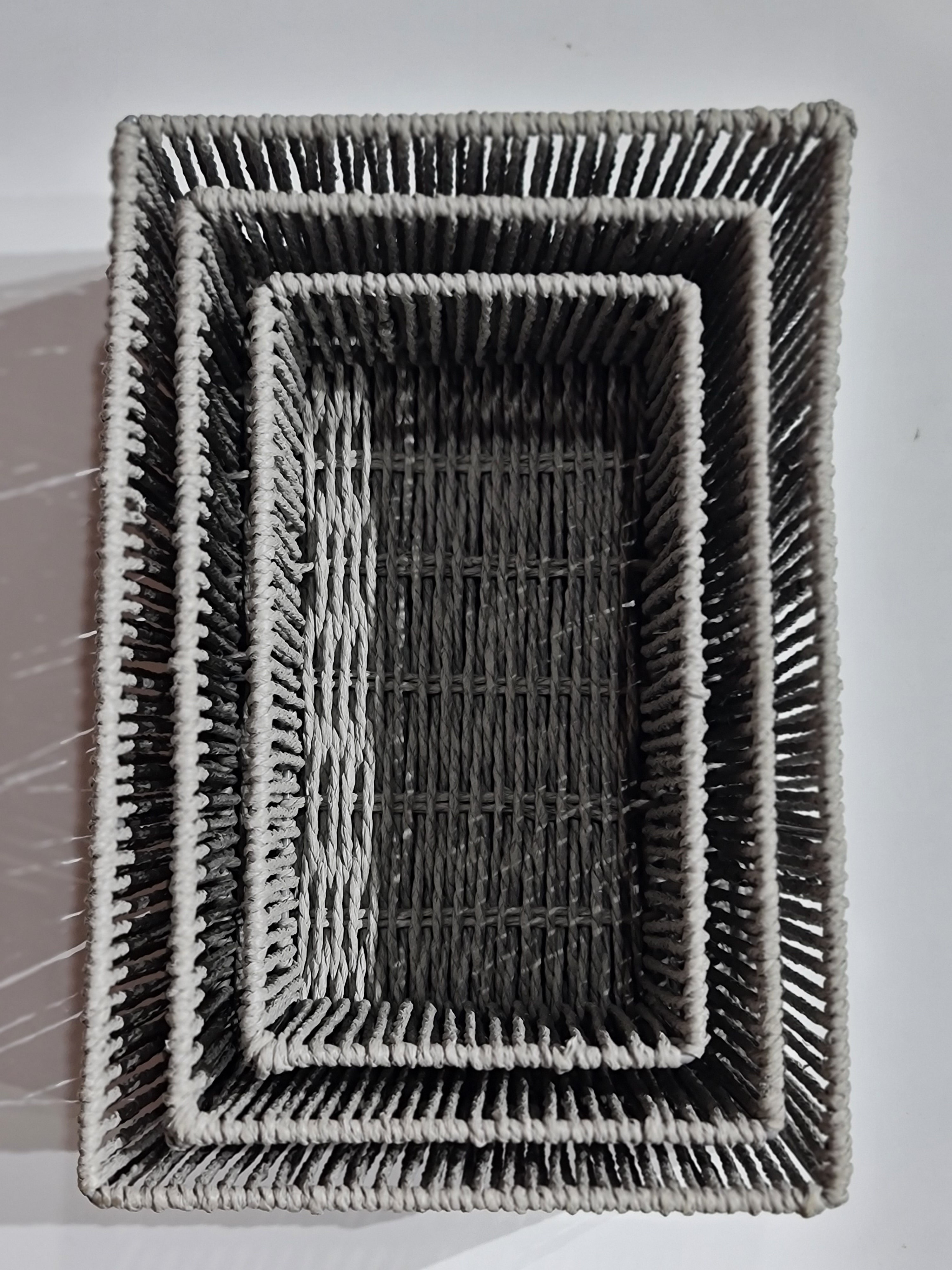 Set of 3 Handwoven Nesting Baskets