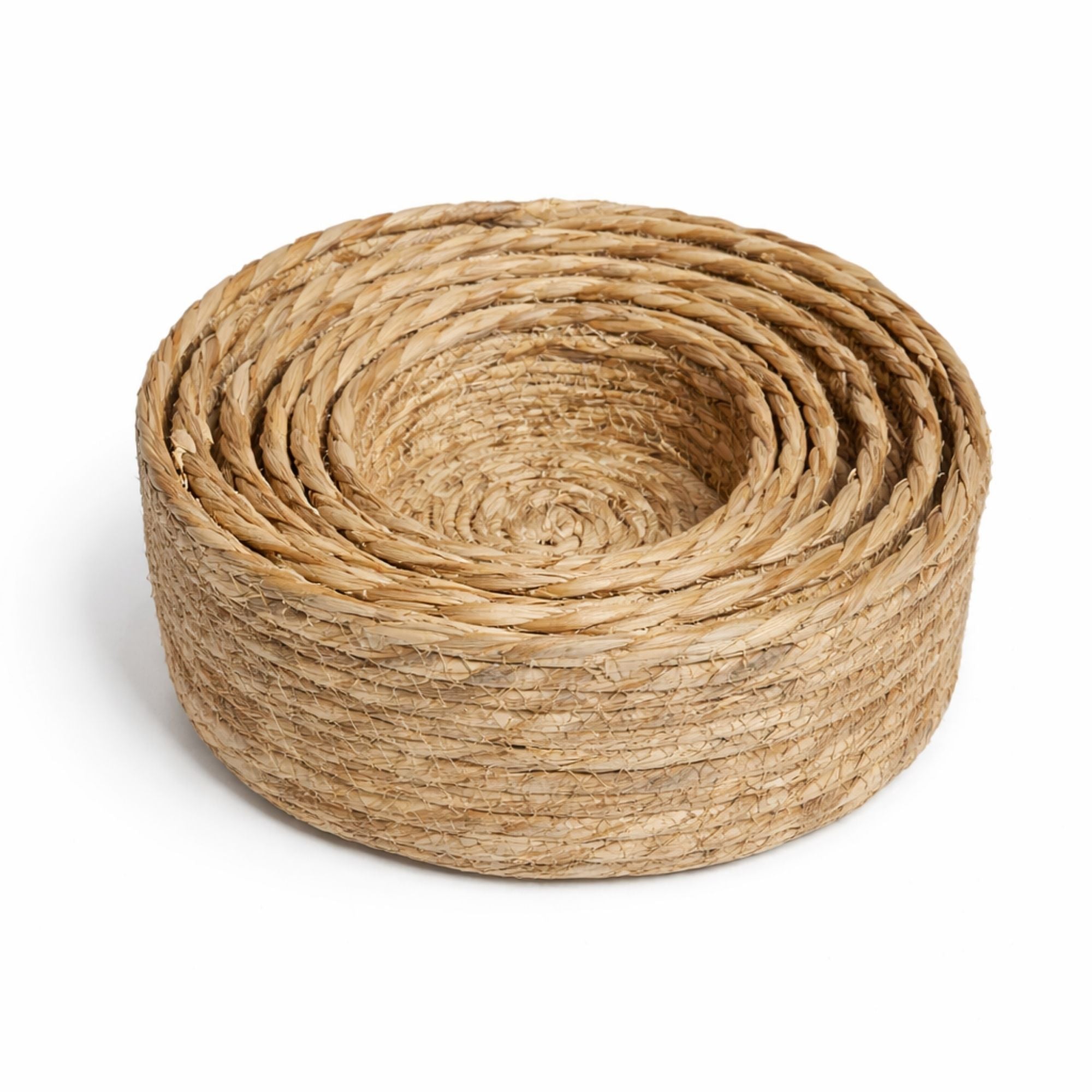 7-Piece Wicker Basket Set Natural Seagrass Nesting Baskets