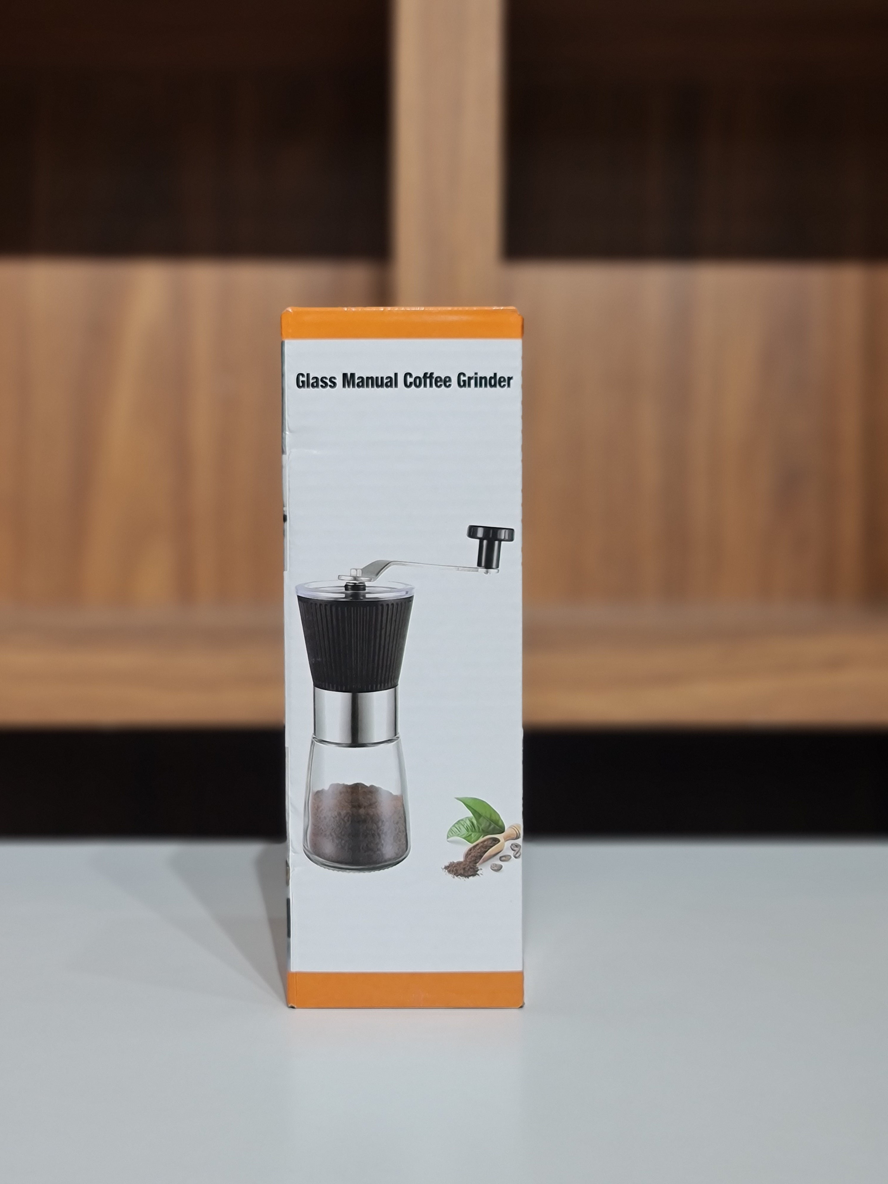 Manual Coffee Grinder with Tapered Ceramic Burr — Portable Hand Crank Coffee Mill
