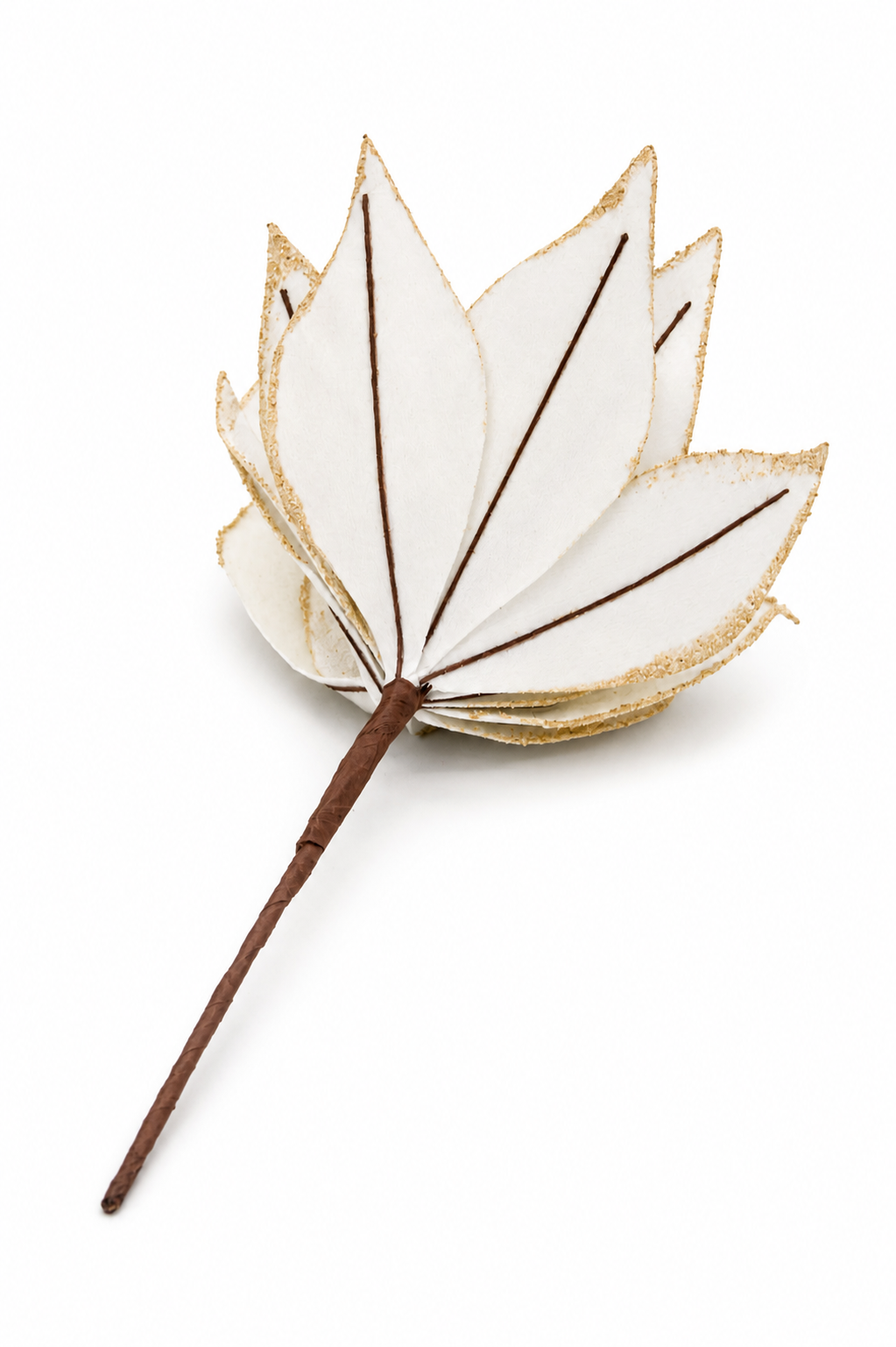 Set of 2 Glitter-Edge Poinsettia Artificial Flower