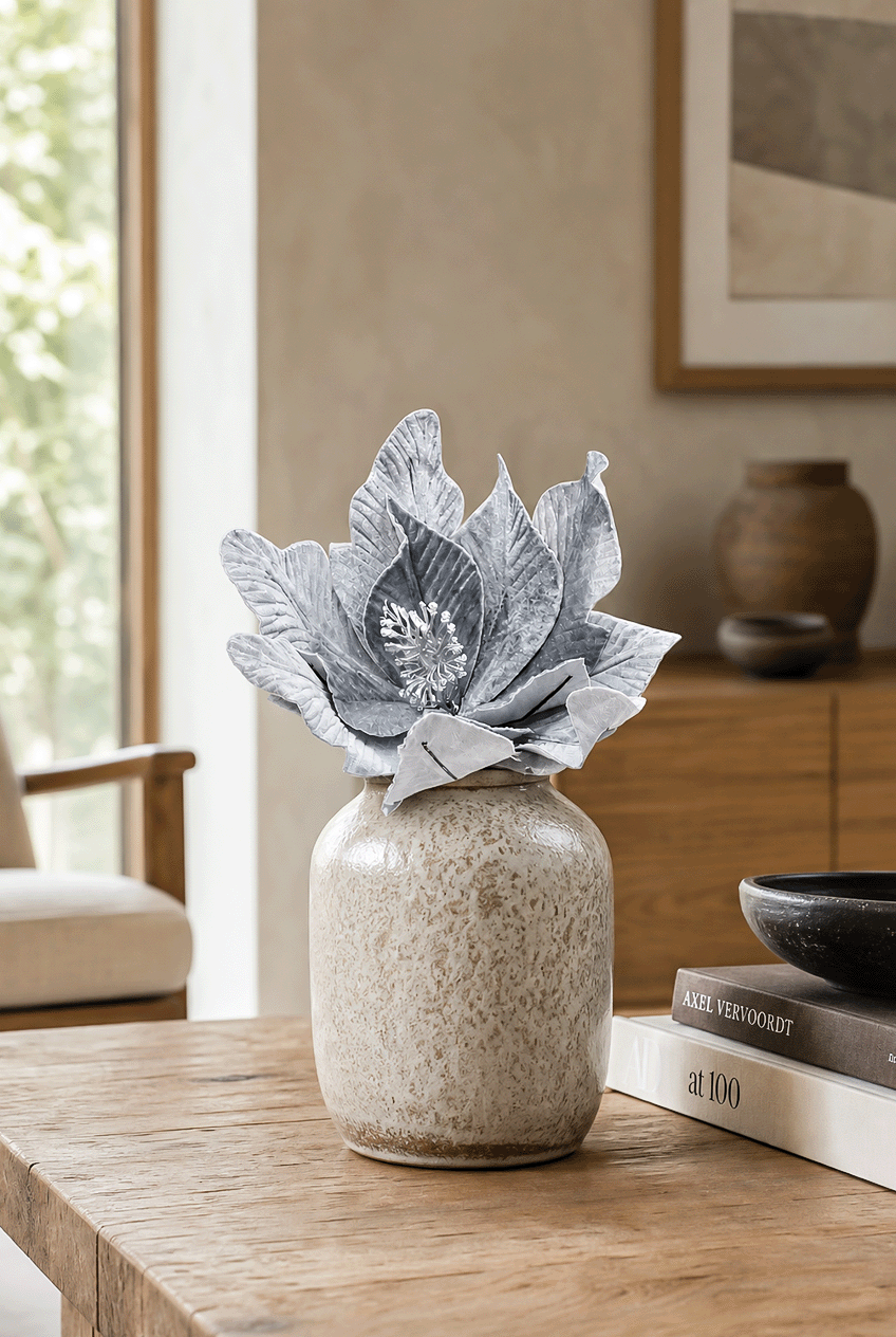 Set of 2 Velvet Magnolia Artificial Flower