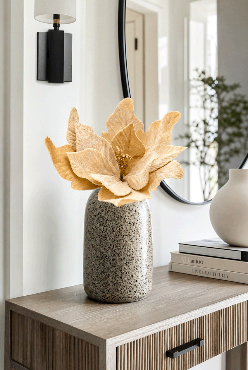 Set of 2 Velvet Magnolia Artificial Flower