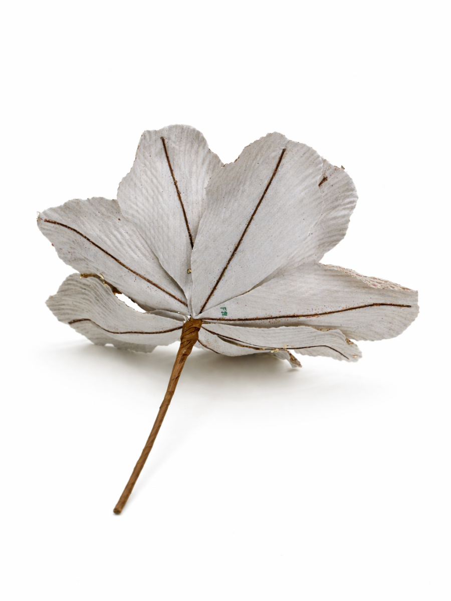 Glitter Magnolia Artificial Flower Stems - 8 Petals | 25.5 cm | Pack of 4