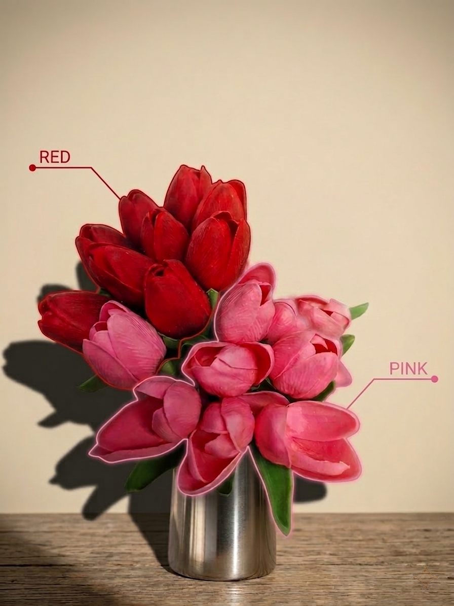 Set of 10 Premium Artificial Tulip Stems