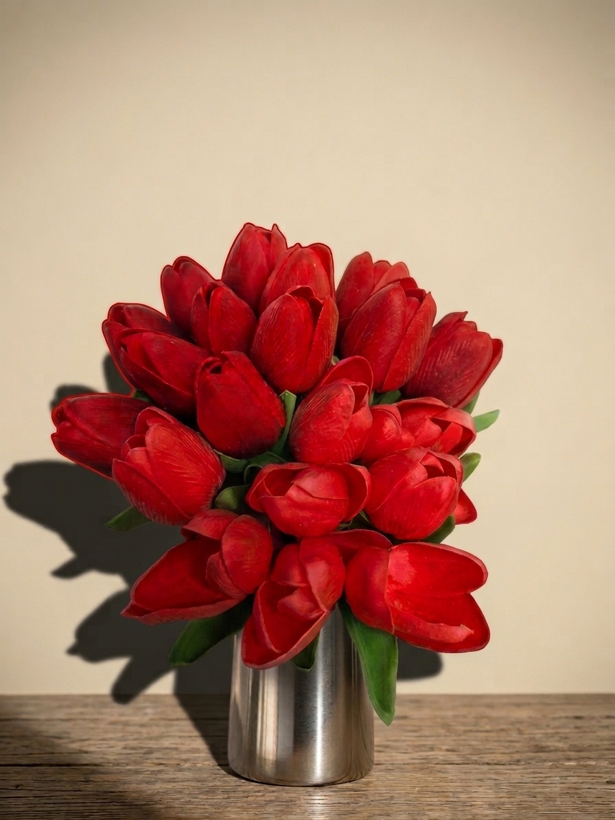 Set of 10 Premium Artificial Tulip Stems