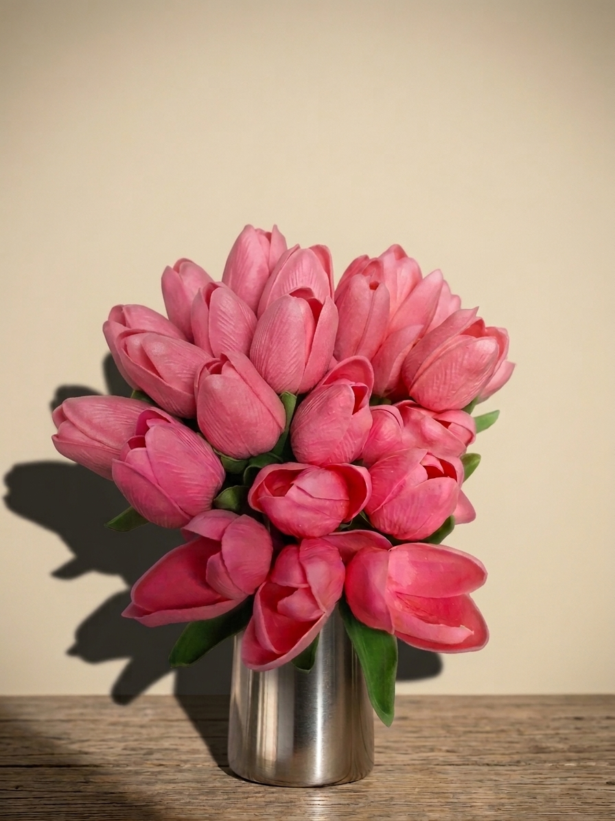 Set of 10 Premium Artificial Tulip Stems