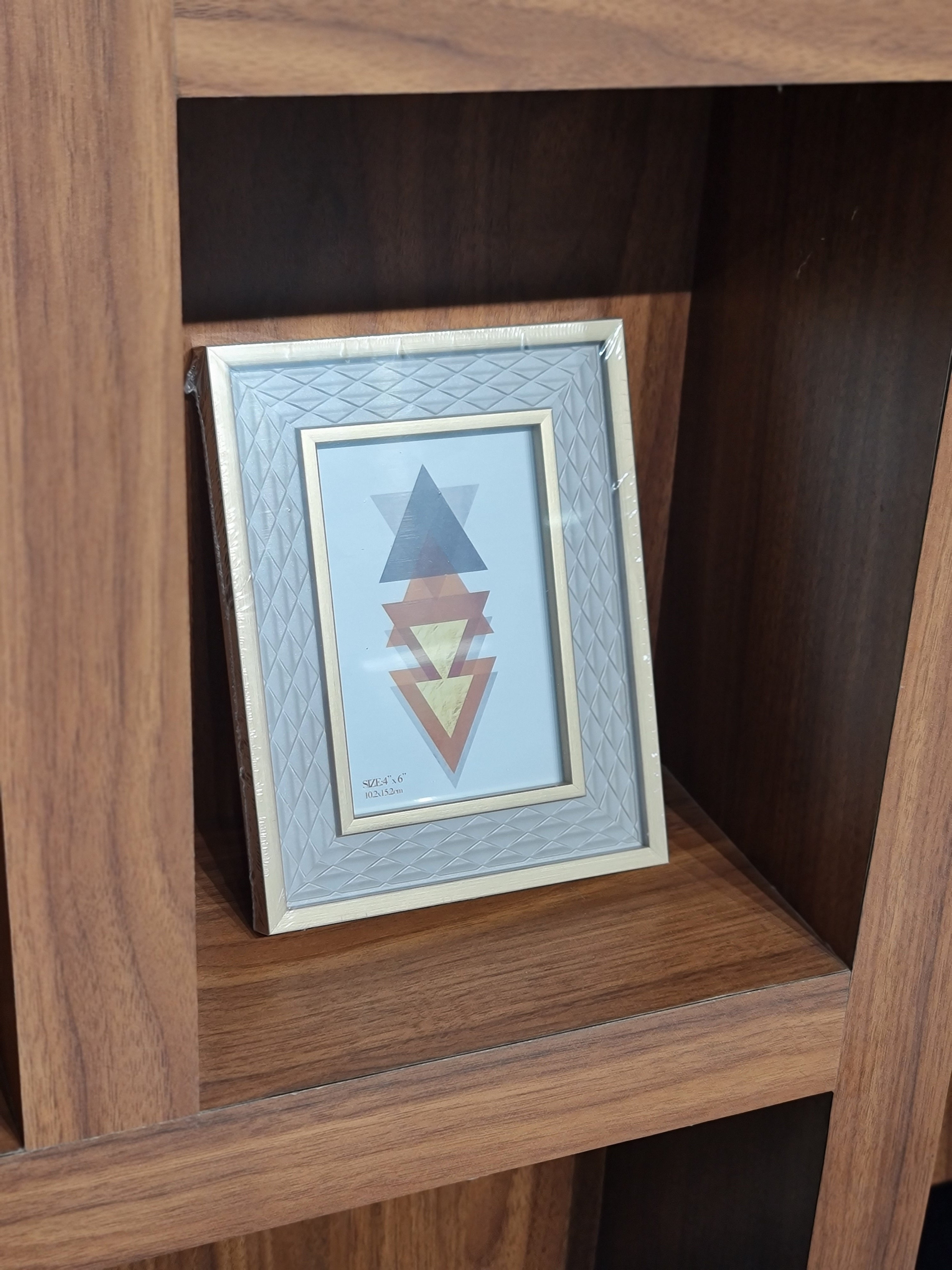Premium 3D Gold PVC Photo Frame – 4×6 Inch Designer Tabletop Frame
