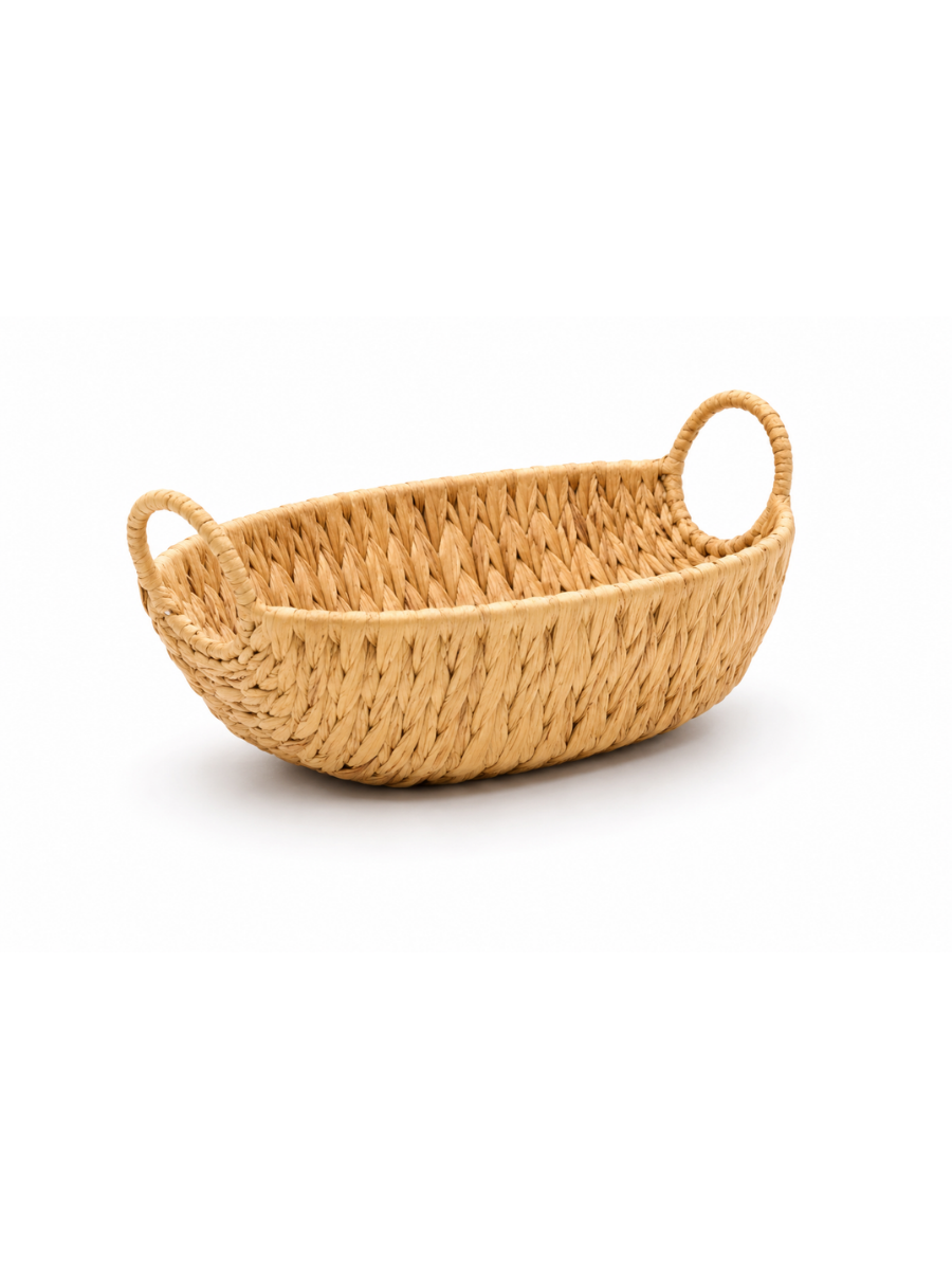Handwoven Paper basket - Bread & Fruit Basket with Handles