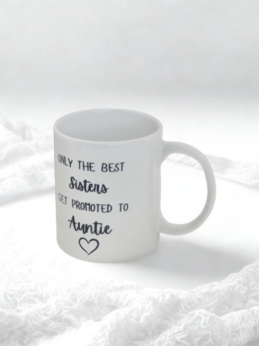 Promoted to Auntie Mug (Pregancy Annocement)