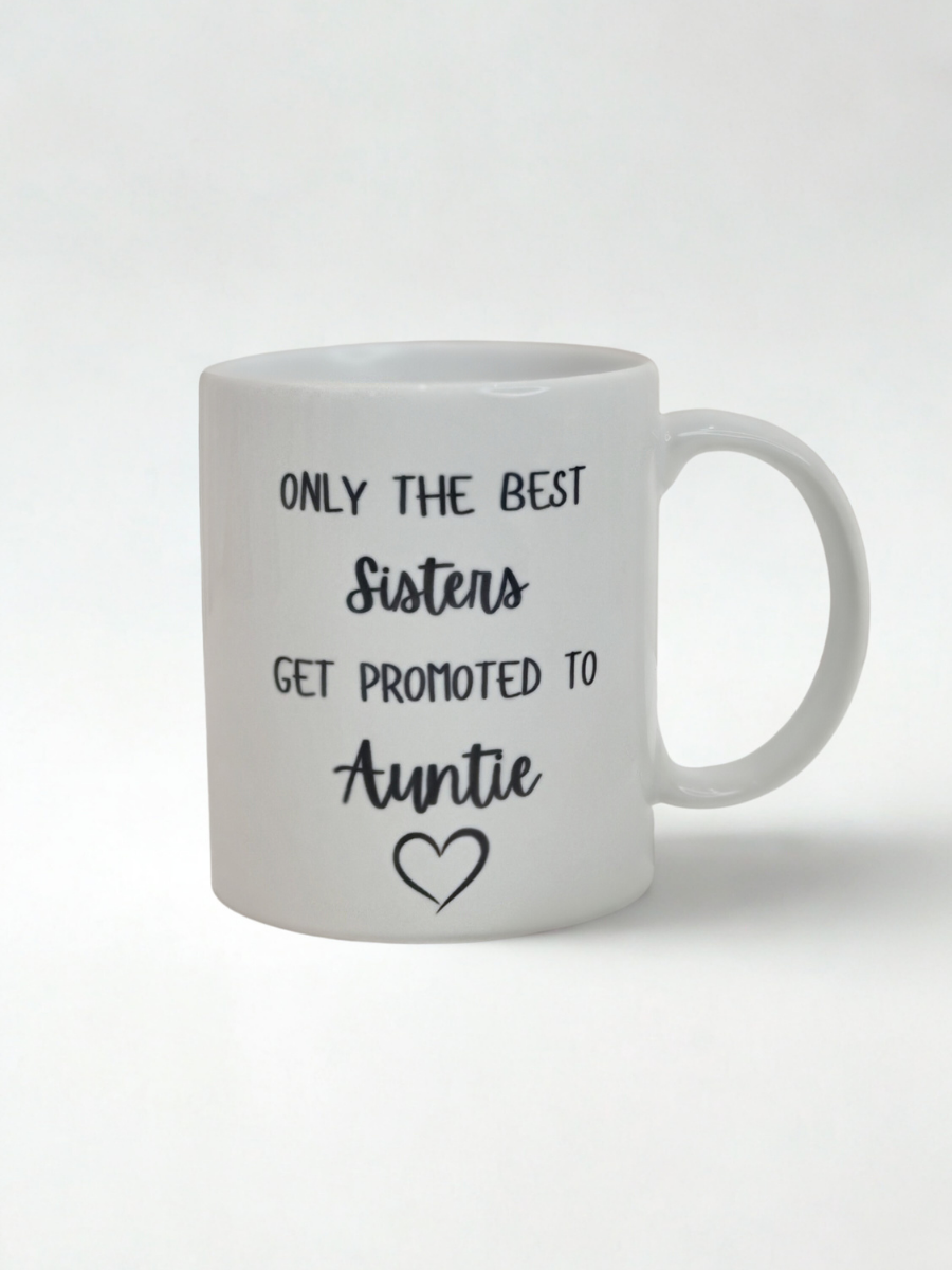 Promoted to Auntie Mug (Pregancy Annocement)