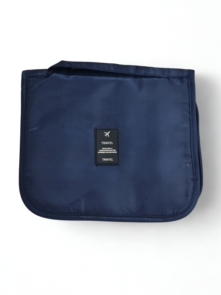 Navy Blue Hanging Travel Organizer Pouch