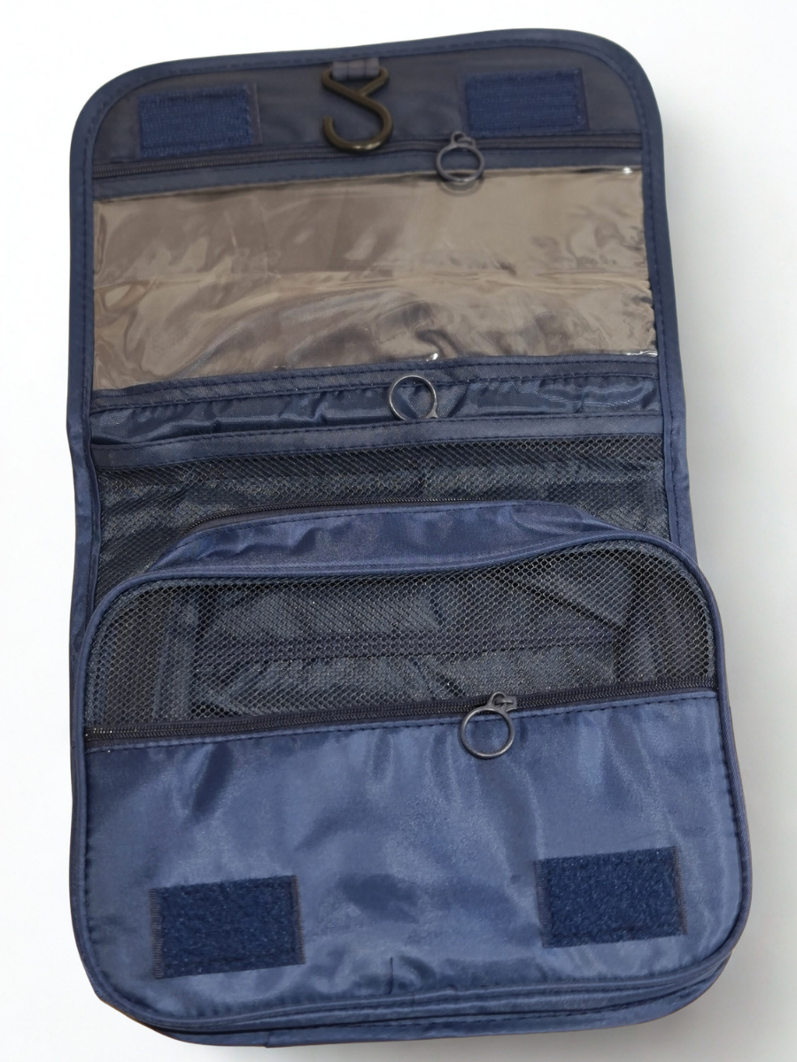 Navy Blue Hanging Travel Organizer Pouch