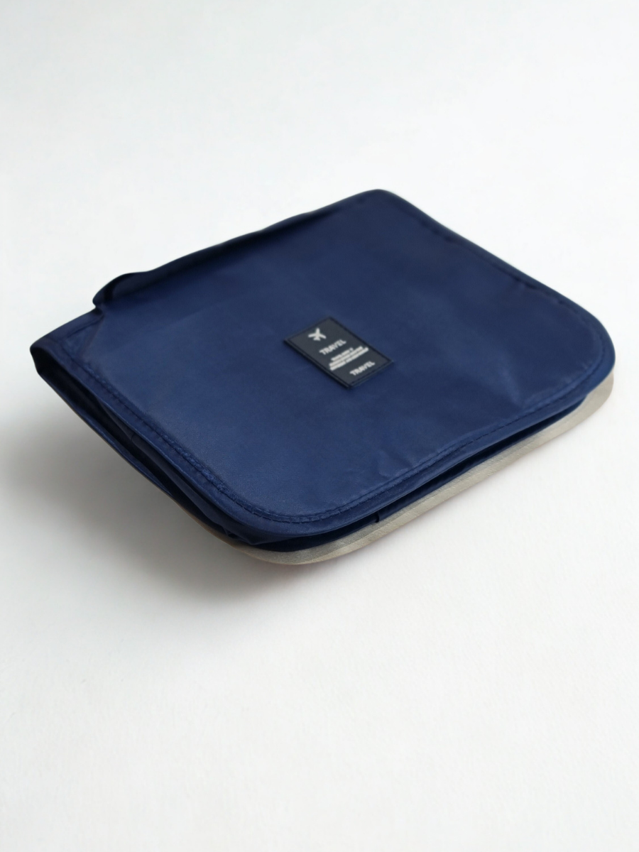 Navy Blue Hanging Travel Organizer Pouch