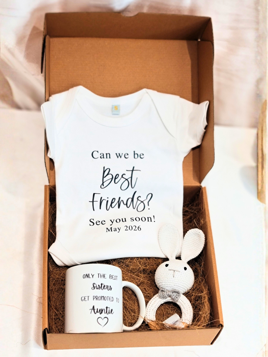 Pregnancy Announcement Gift Box for Sister - Auntie Promotion