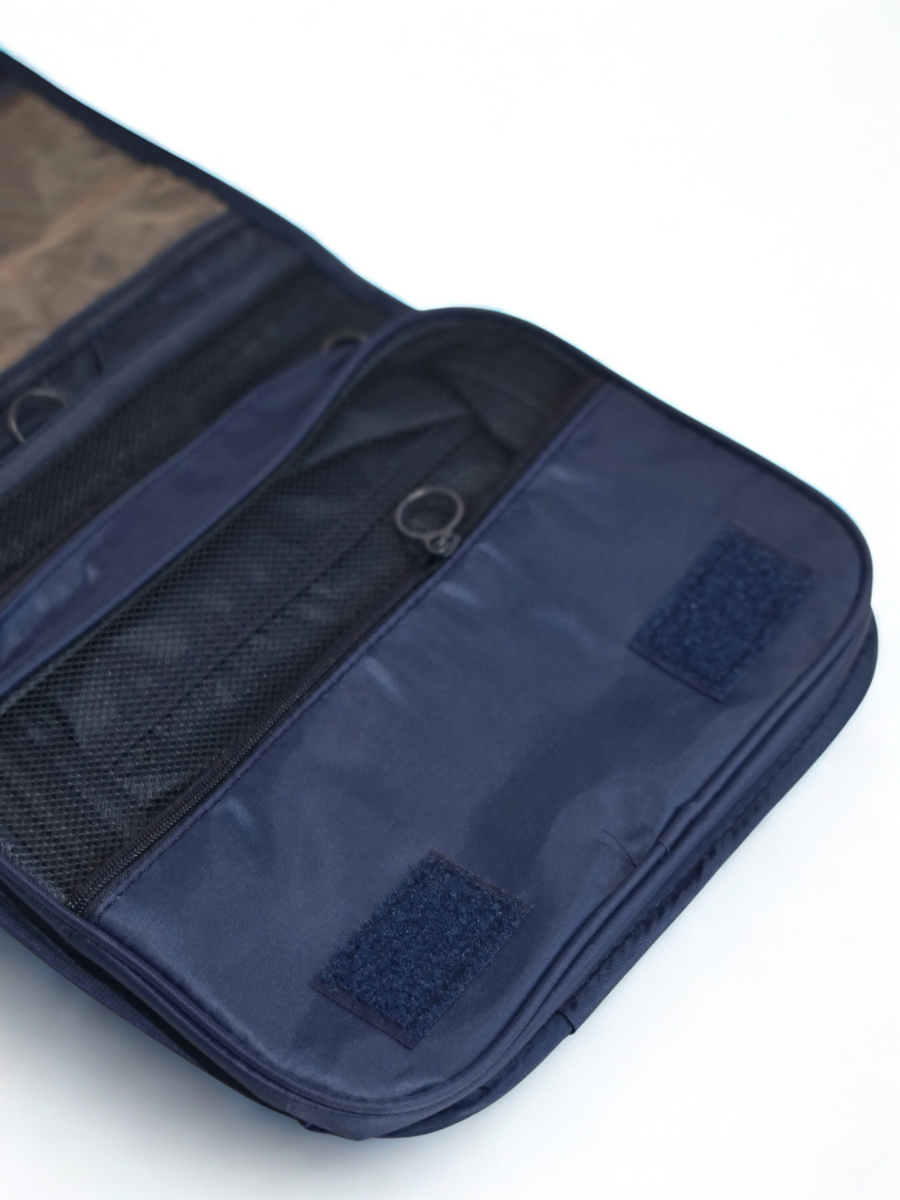 Navy Blue Hanging Travel Organizer Pouch
