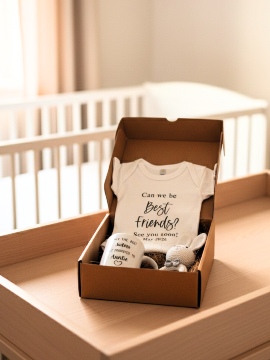 Pregnancy Announcement Gift Box for Sister - Auntie Promotion