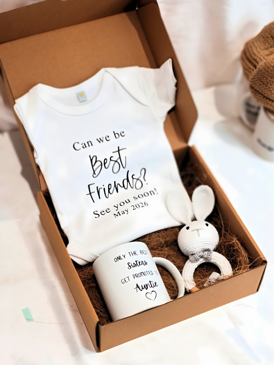 Pregnancy Announcement Gift Box for Sister - Auntie Promotion