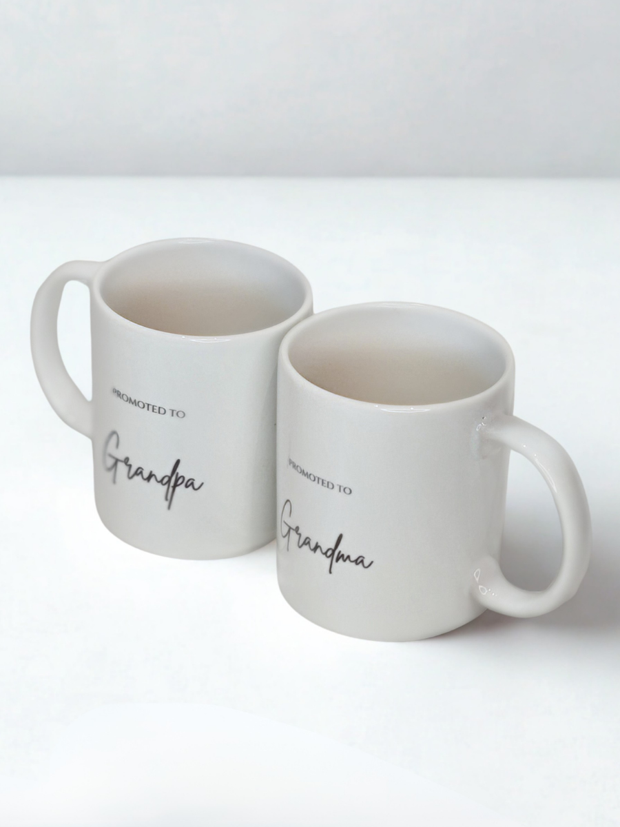 Promoted to Grandparents Mug Set (Set of 2)