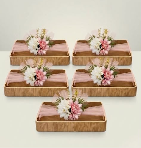 Set of 5 Festive Hamper Display Trays