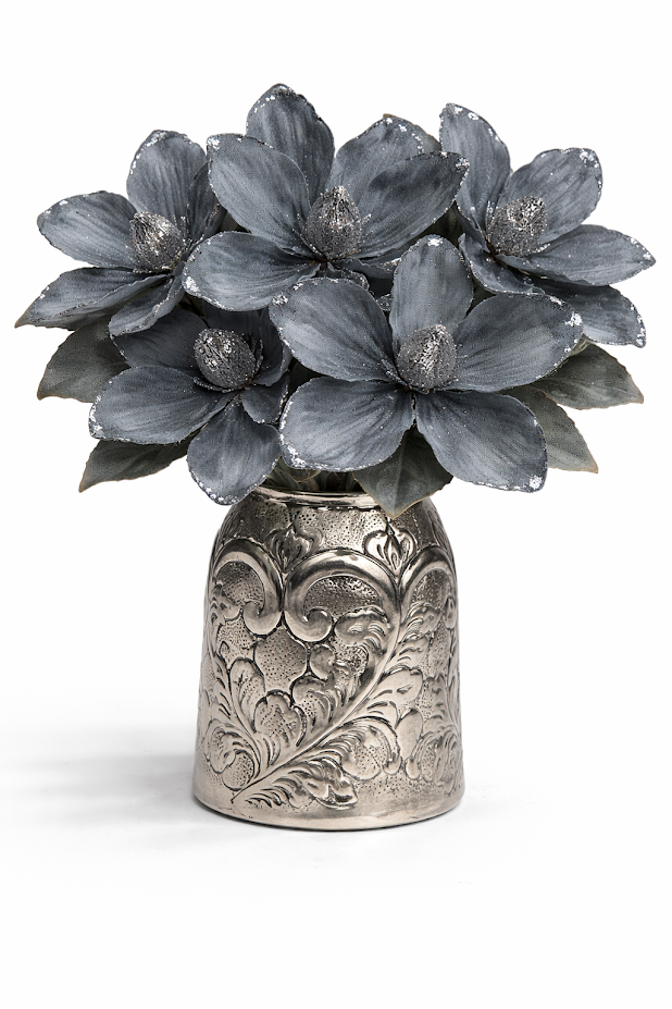 Set of 5 Glitter Edge Anemone Artificial Flower