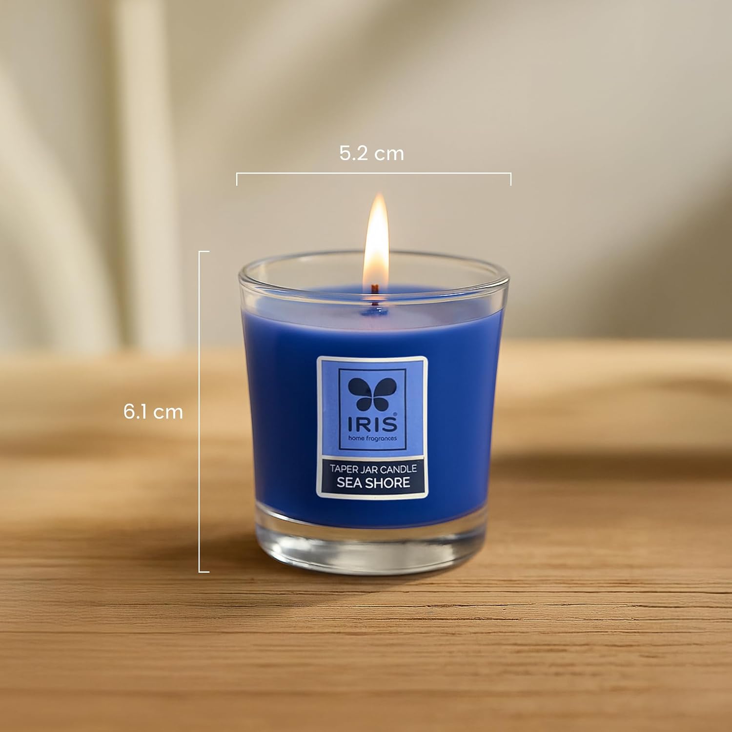 Iris Seashore Taper Jar Candle 110g