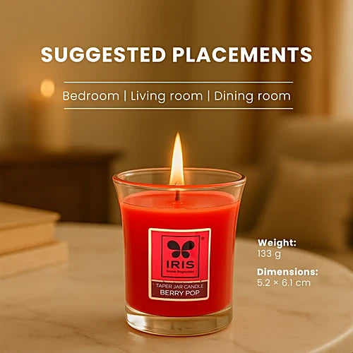 Iris Berry Pop Taper Jar Candle 110g