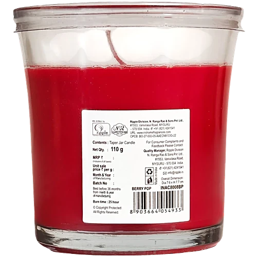 Iris Berry Pop Taper Jar Candle 110g