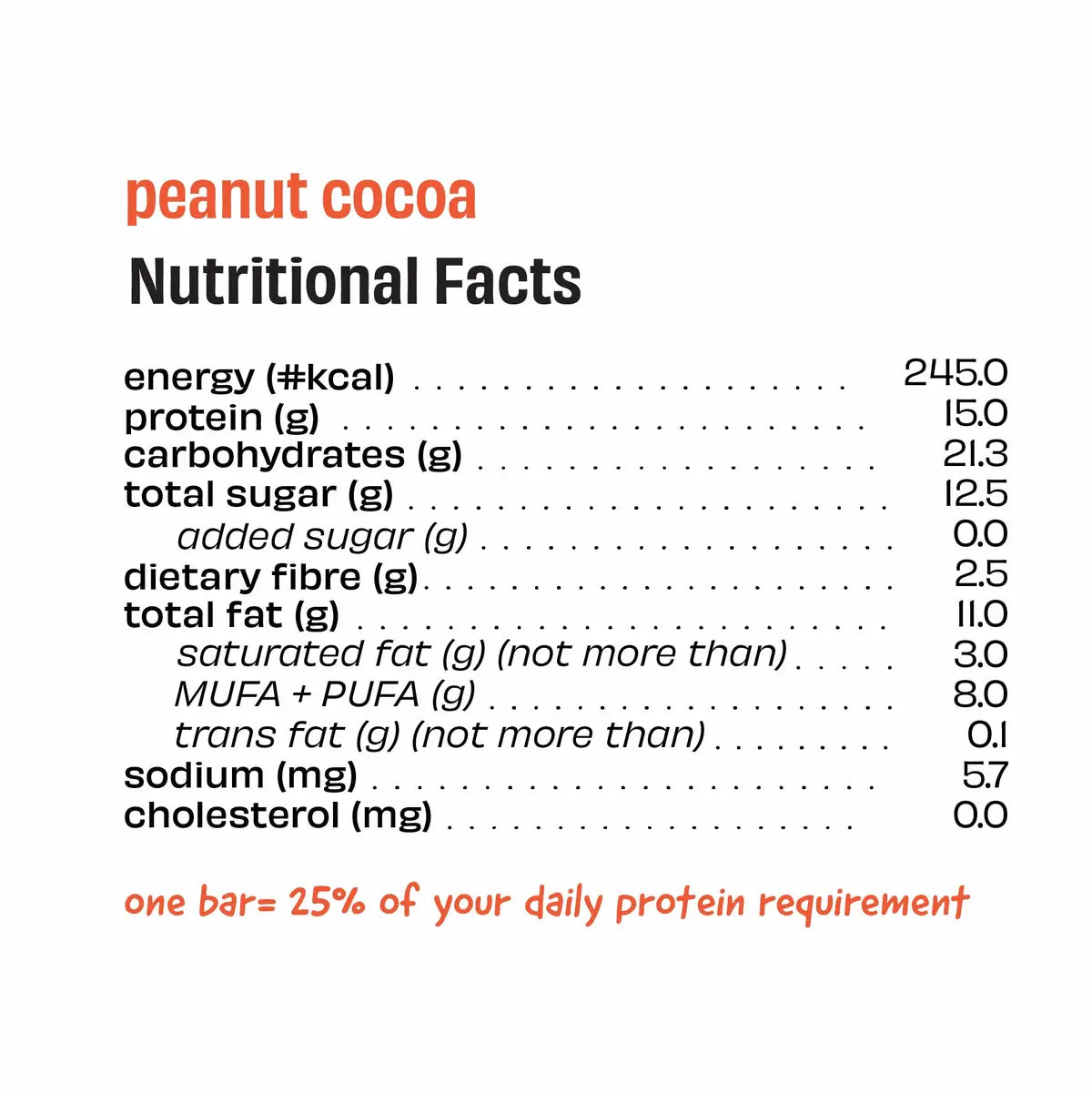 The Whole Truth Peanut Cocoa Protein Bar - 52g