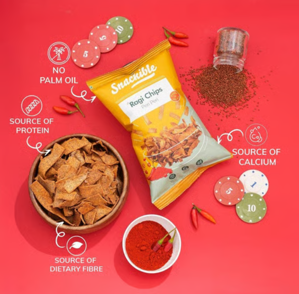 Snackible Peri Peri Ragi Chips