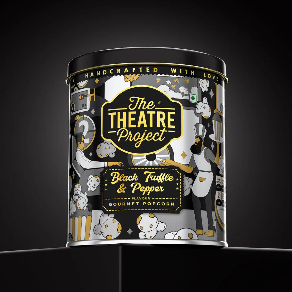 Black Truffle & Pepper Gourmet Popcorn Tin 42g