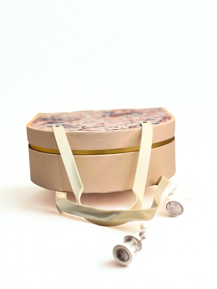 Luxury Pink Floral Empty Gift Box with Handle